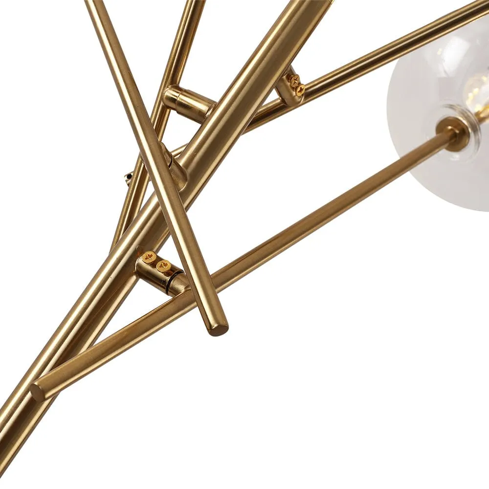 155cm H Gold Foot Switch 4 Light Tree Floor Lamp