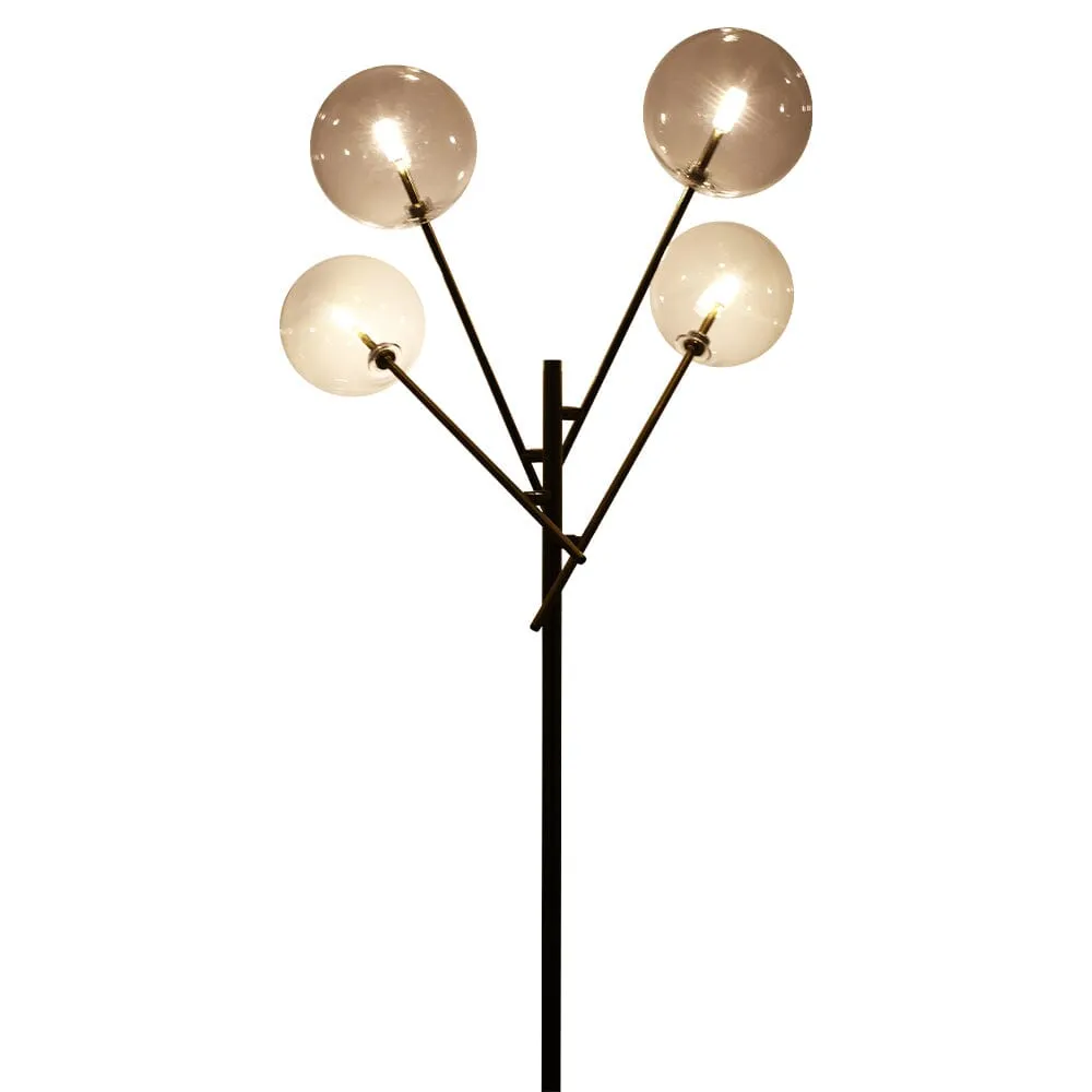 155cm H Gold Foot Switch 4 Light Tree Floor Lamp