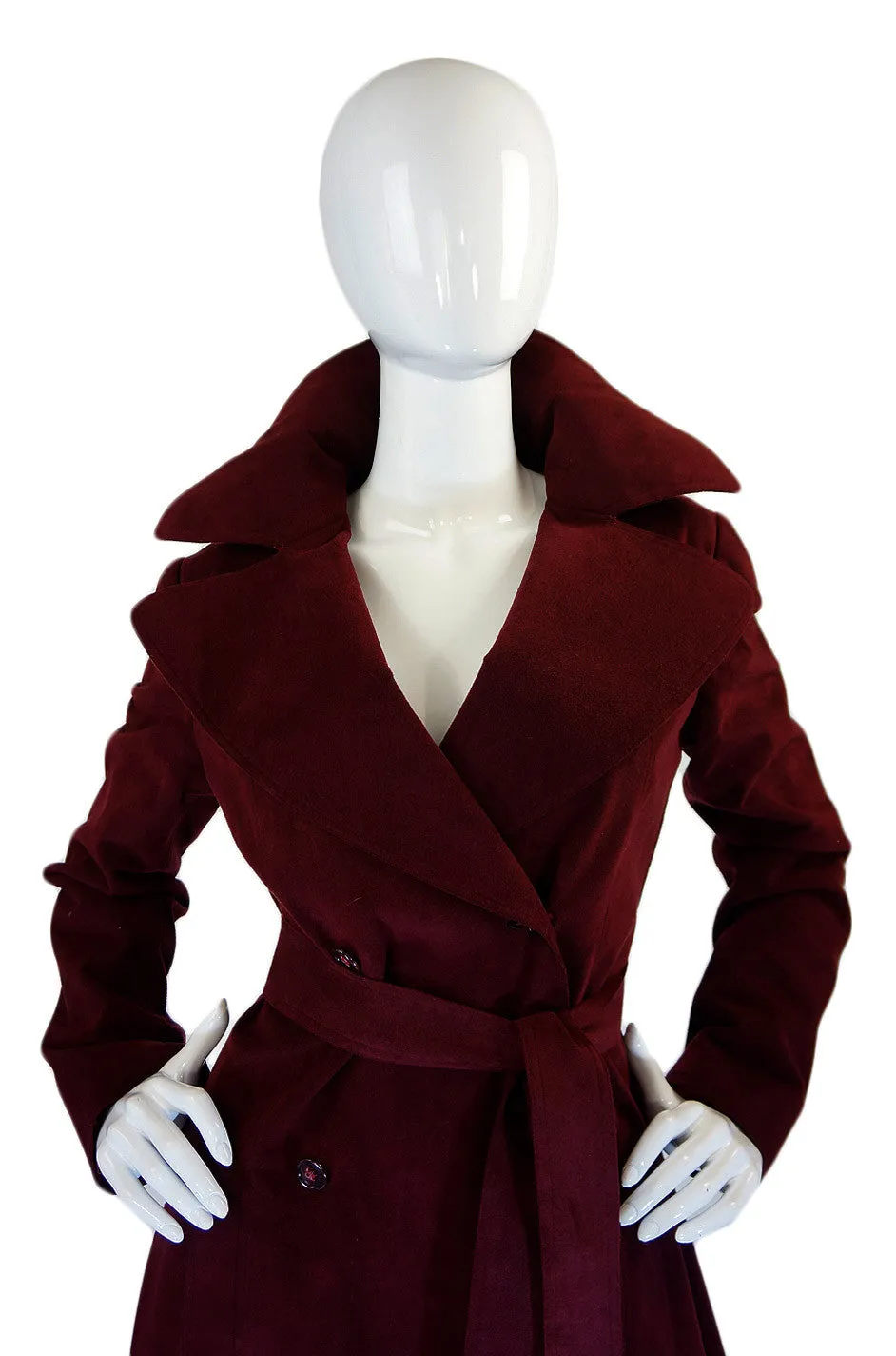 1972 Halston Ultra Suede Trench Coat