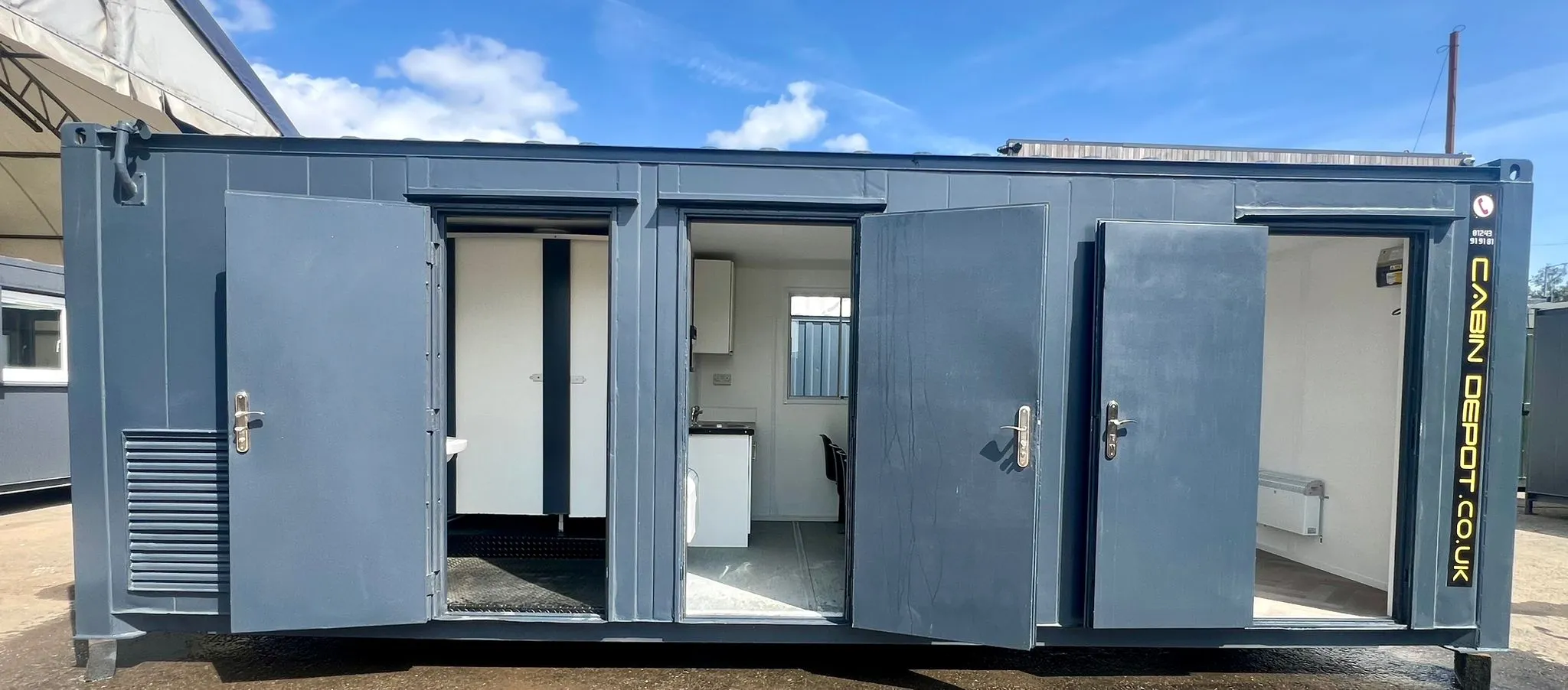 24x9ft | Static Welfare Unit | Canteen, Office, Toilet & 10KVA Generator | Welfare | Anti-Vandal | No 992