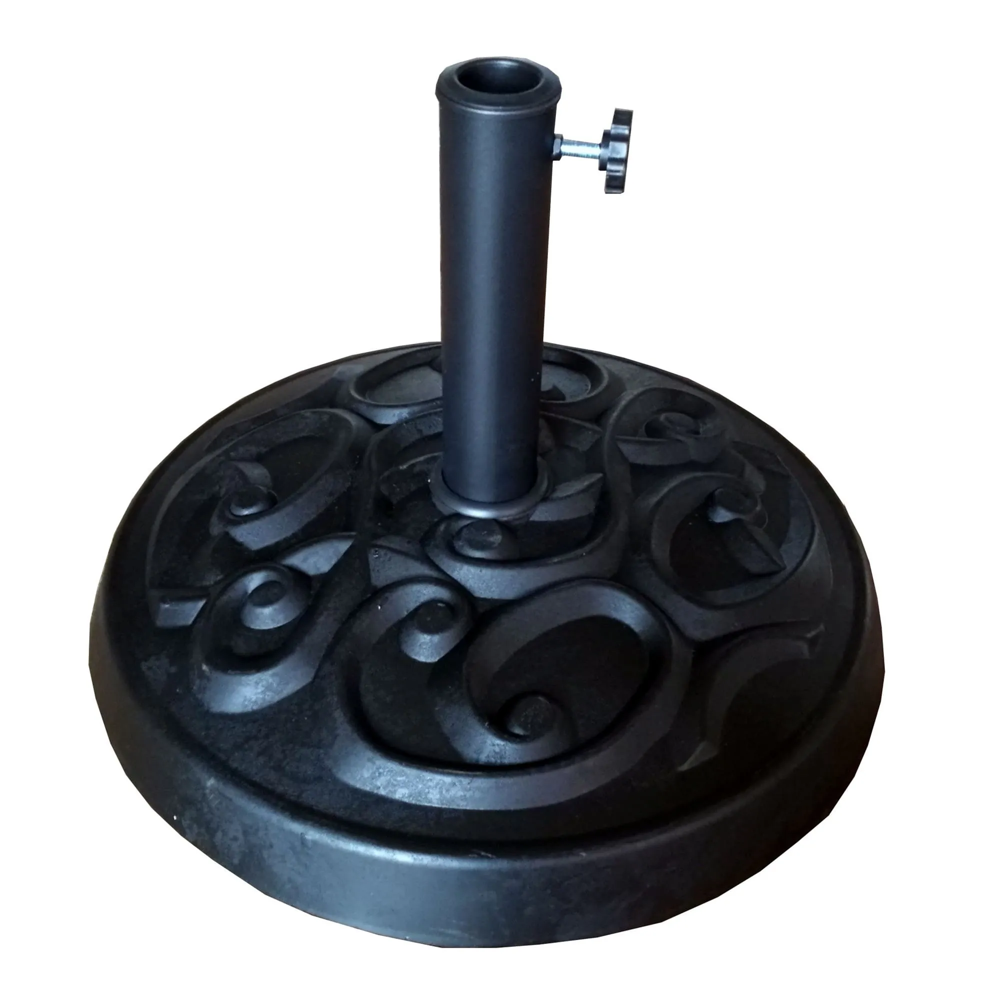 35 Pound Resin Umbrella Base, Allows 1.5" to 1.89" Diameter Umbrella Poles, Delivered Free.