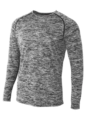 A4 Mens Long Sleeve Raglan Space Dye