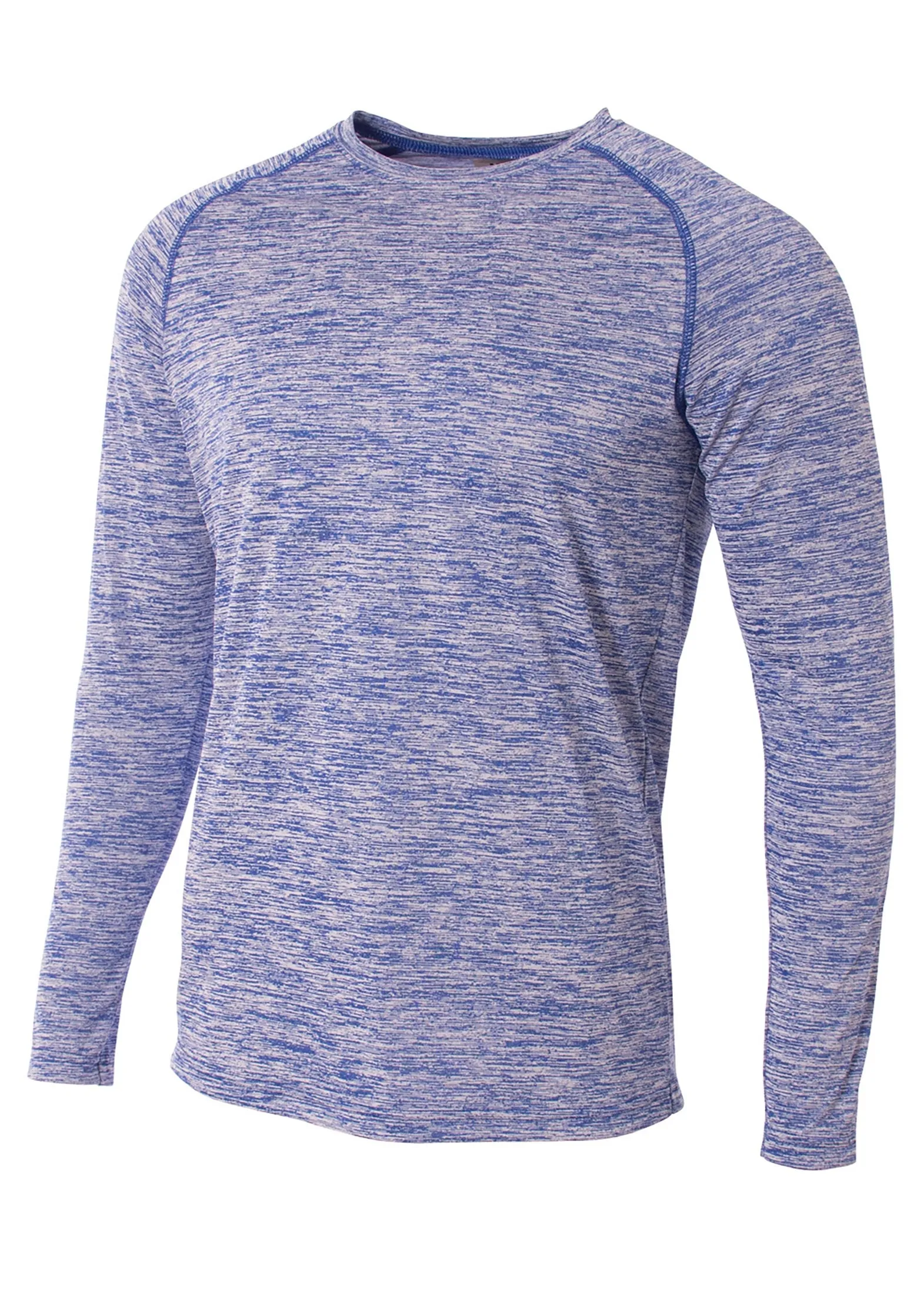 A4 Mens Long Sleeve Raglan Space Dye