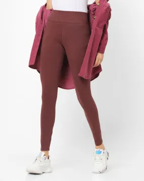 Adorna Active Leggings - Coffee Brown