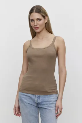 ALIZA RIBBED COTTON LAYERING TANK