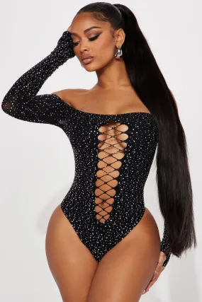 All That Glitters Seamless Bodysuit - Black