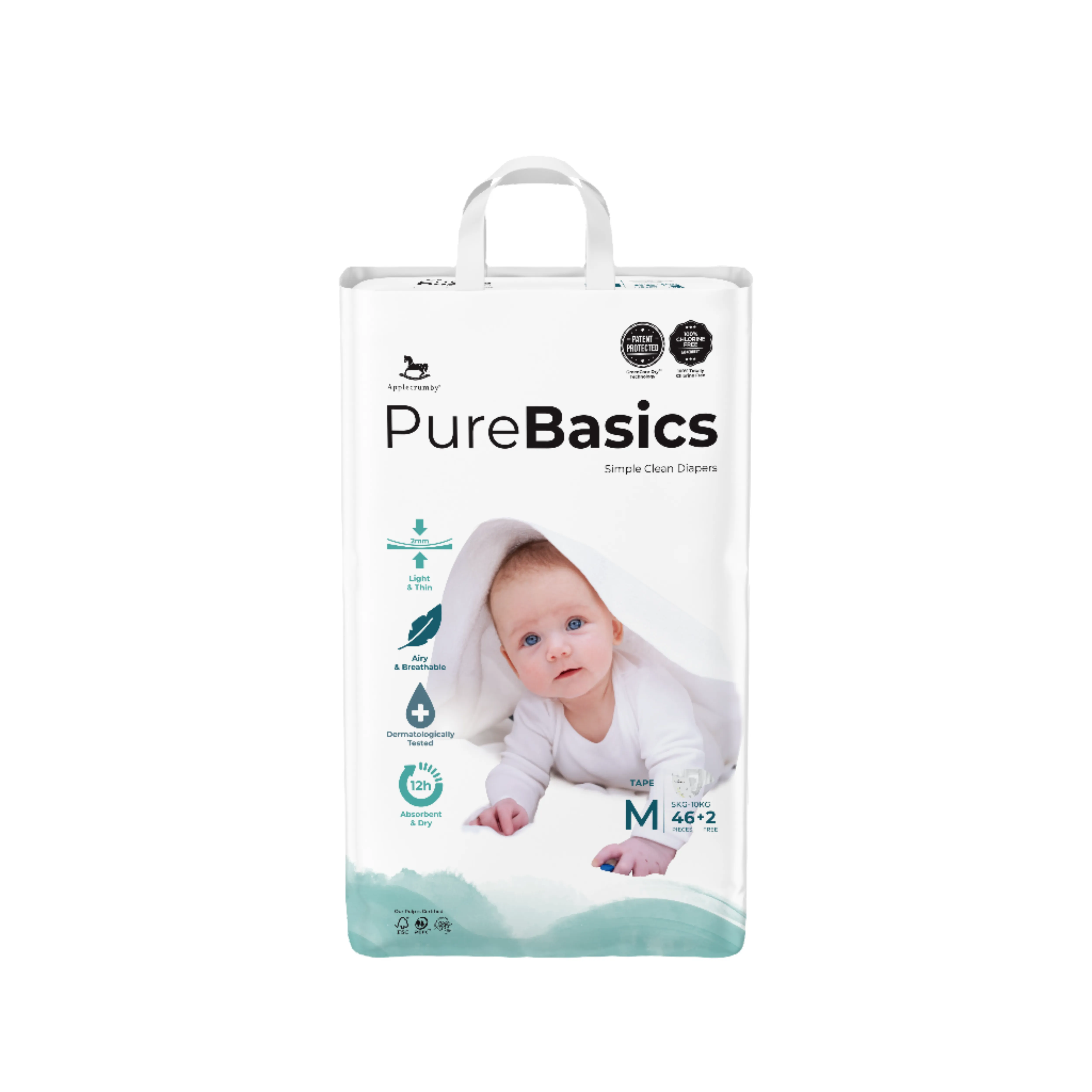 Applecrumby Purebasics Tape Diaper M46 2