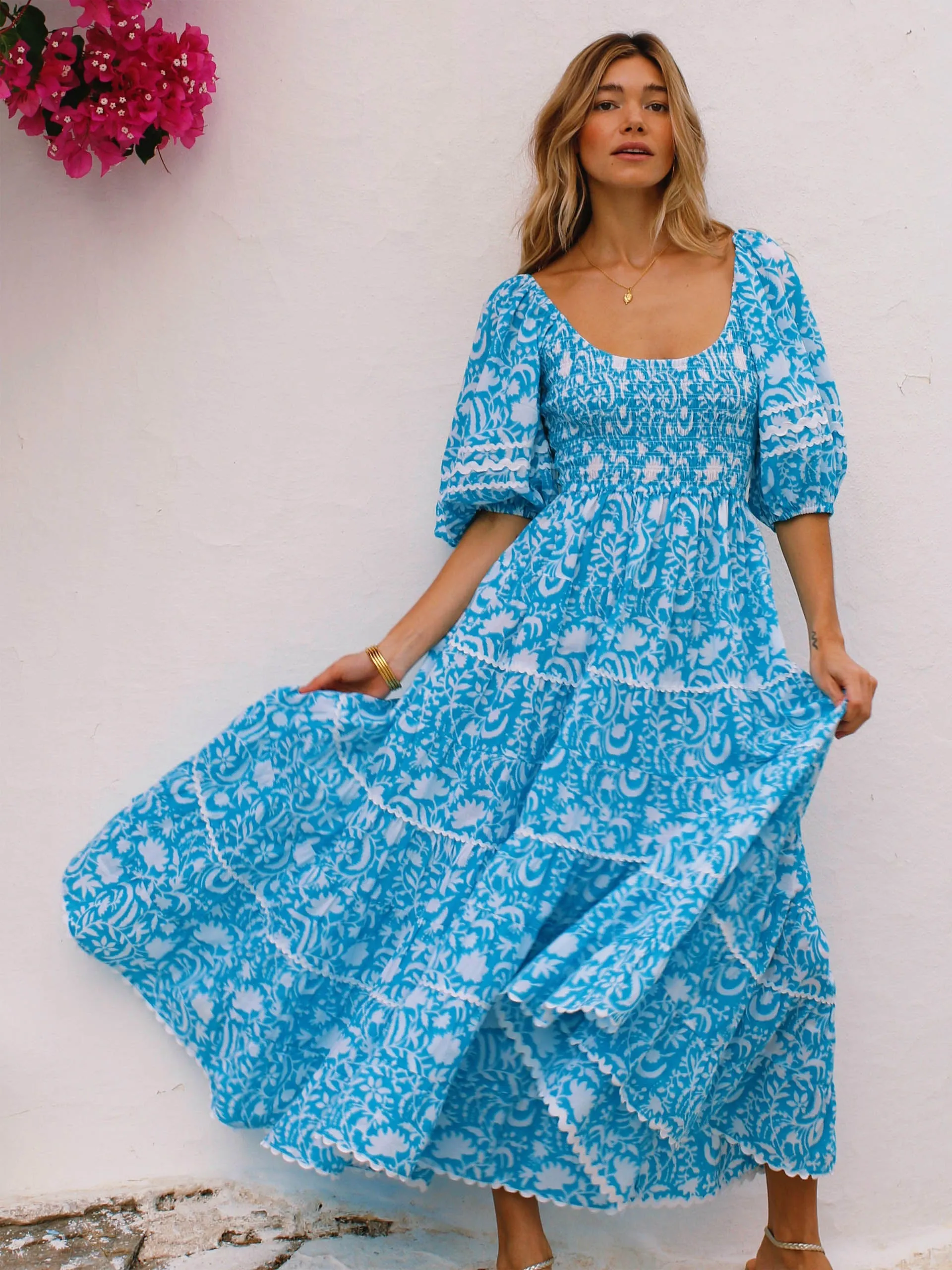 Aqua begonia angelina dress