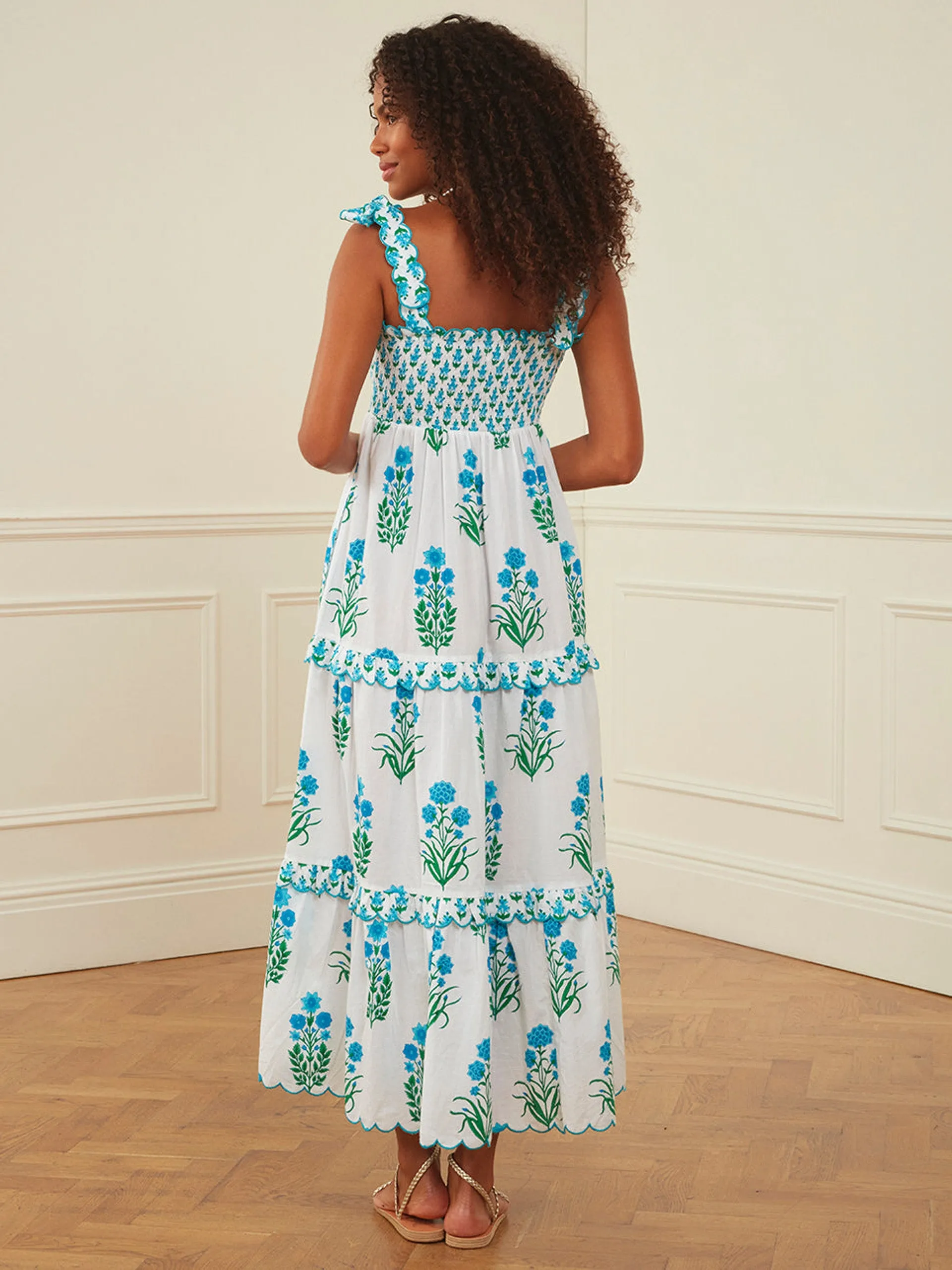 Aqua botanical athens dress