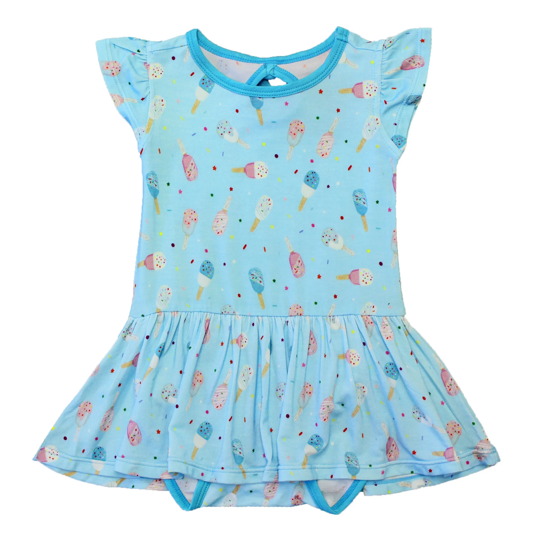 Aqua Popsicles Twirling Bodysuit Dress (3M-24M)