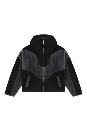 Ash Black Basic Fleece Jacket