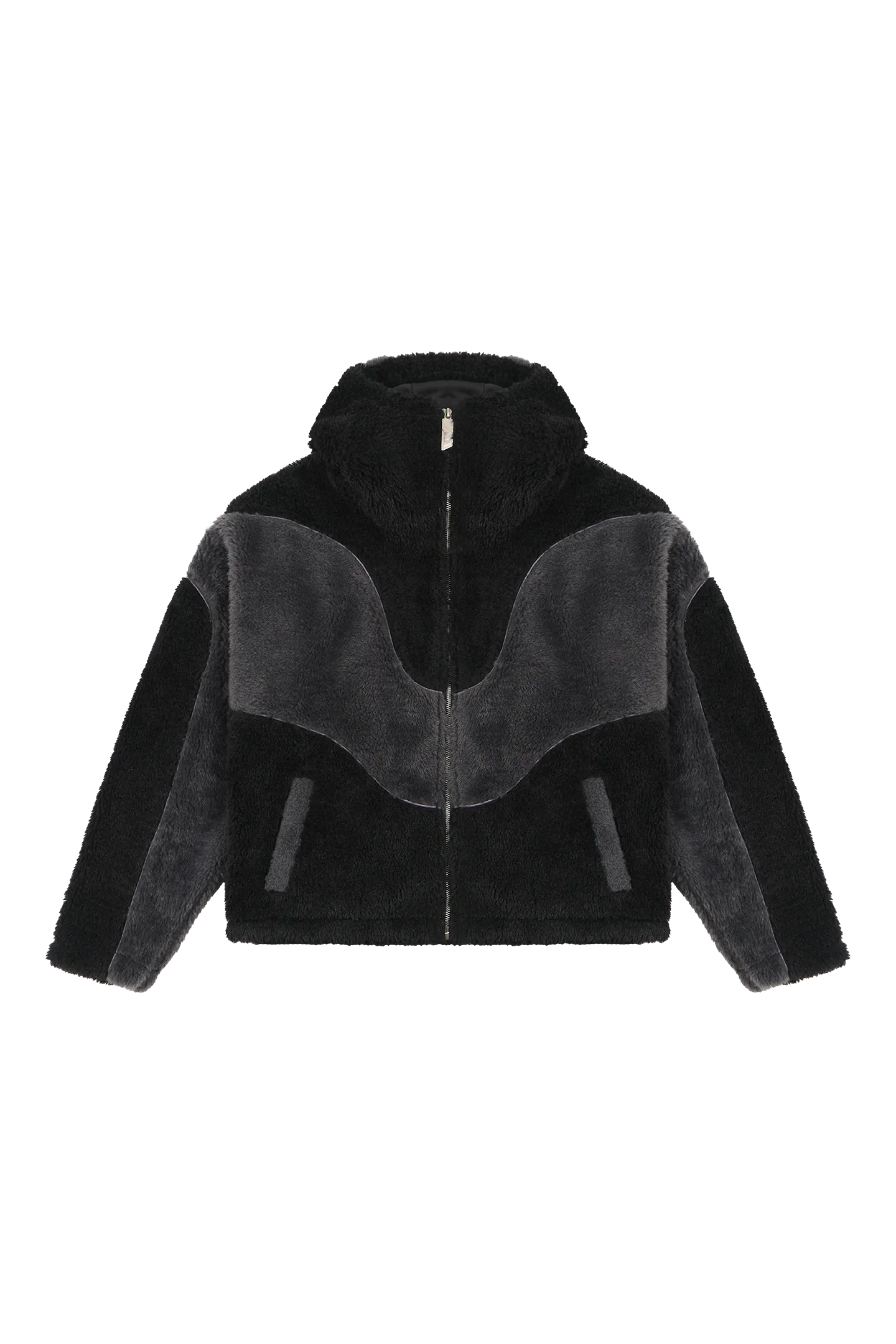 Ash Black Basic Fleece Jacket