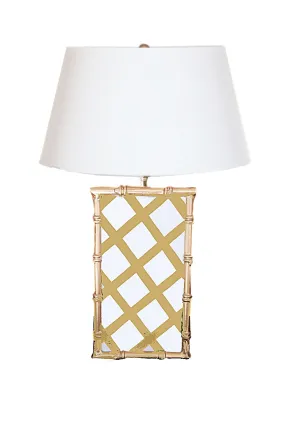 Bamboo Lamp in Taupe Lattice