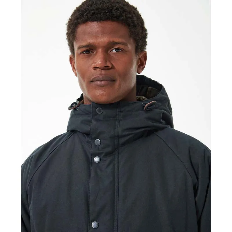 Barbour Wax Mens Parka - Navy