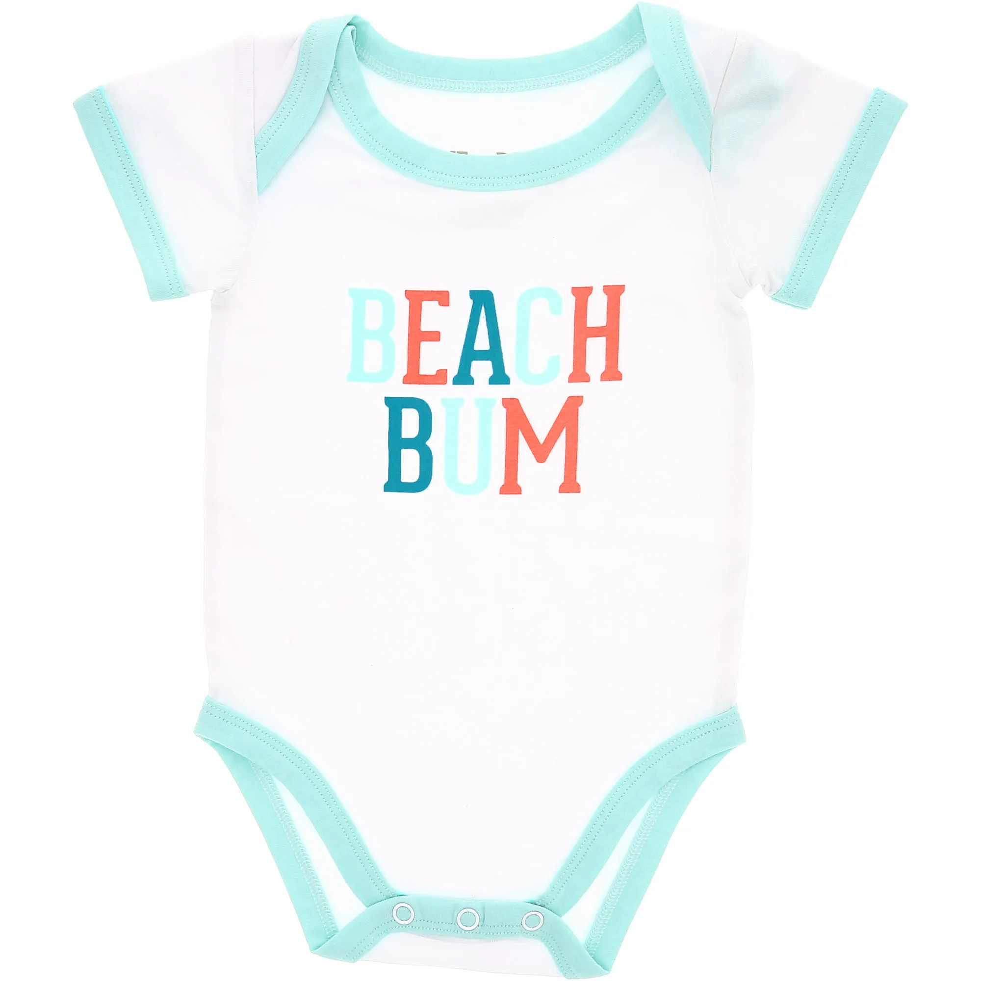 Beach Bum Aqua Trimmed Bodysuit