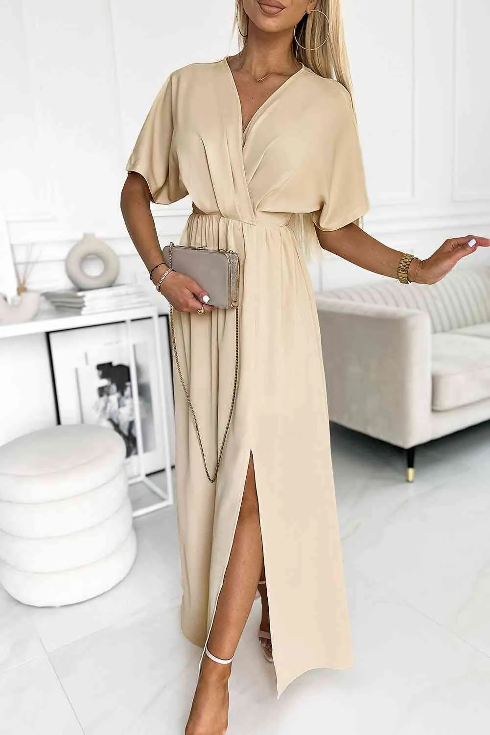 Beige Resort Maxi Dress