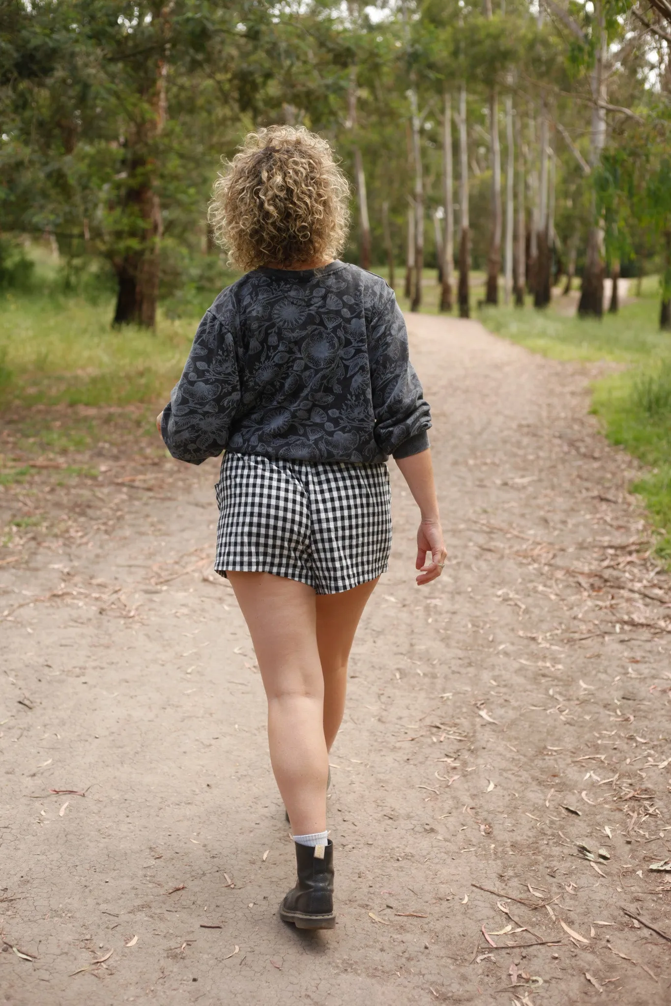 Black Gingham Culottes