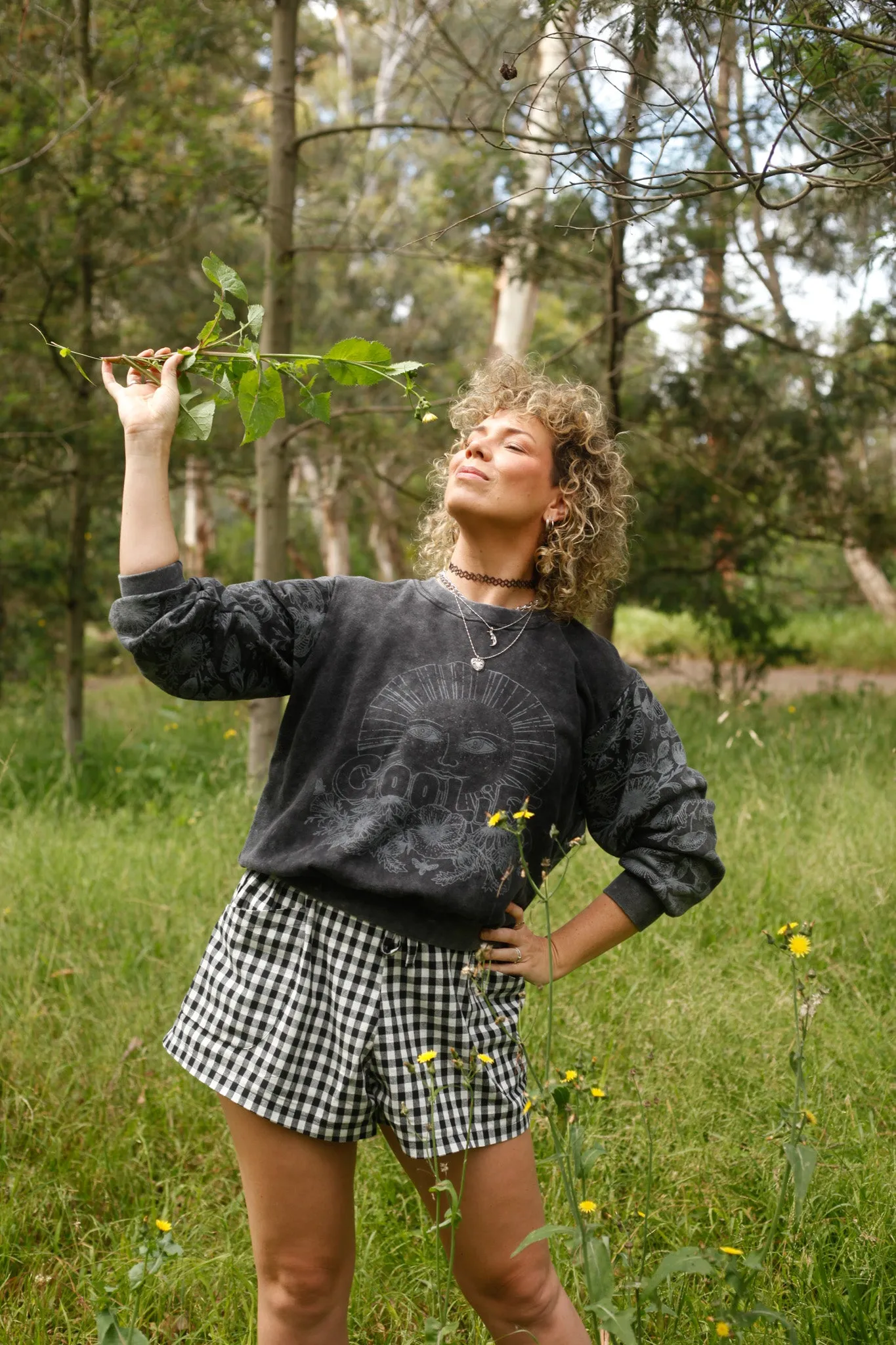 Black Gingham Culottes