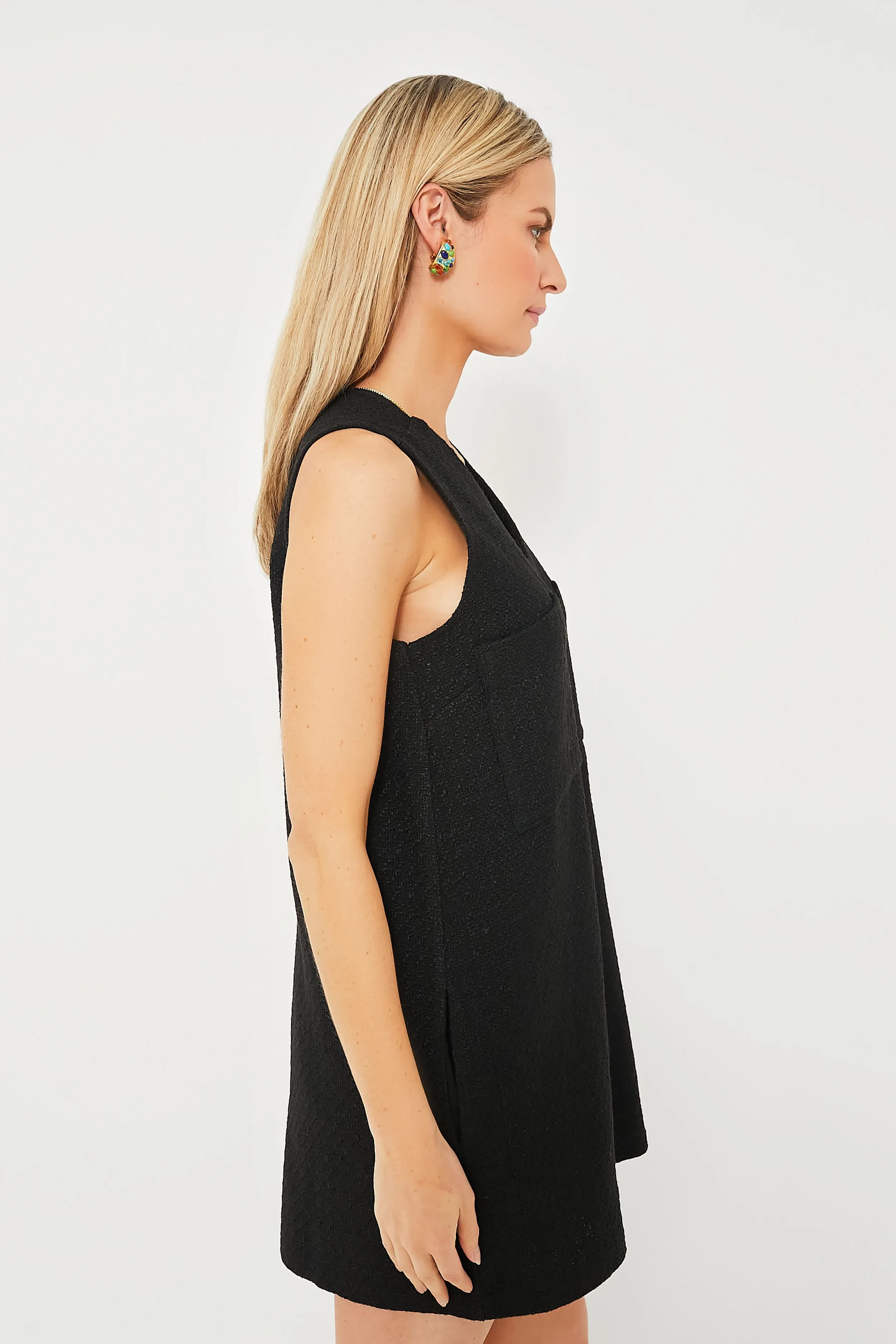 Black Textured Myla Romper