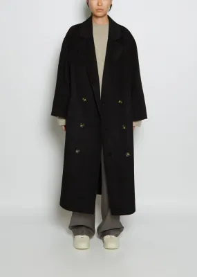 Borneo Wool Cashmere Coat — Black