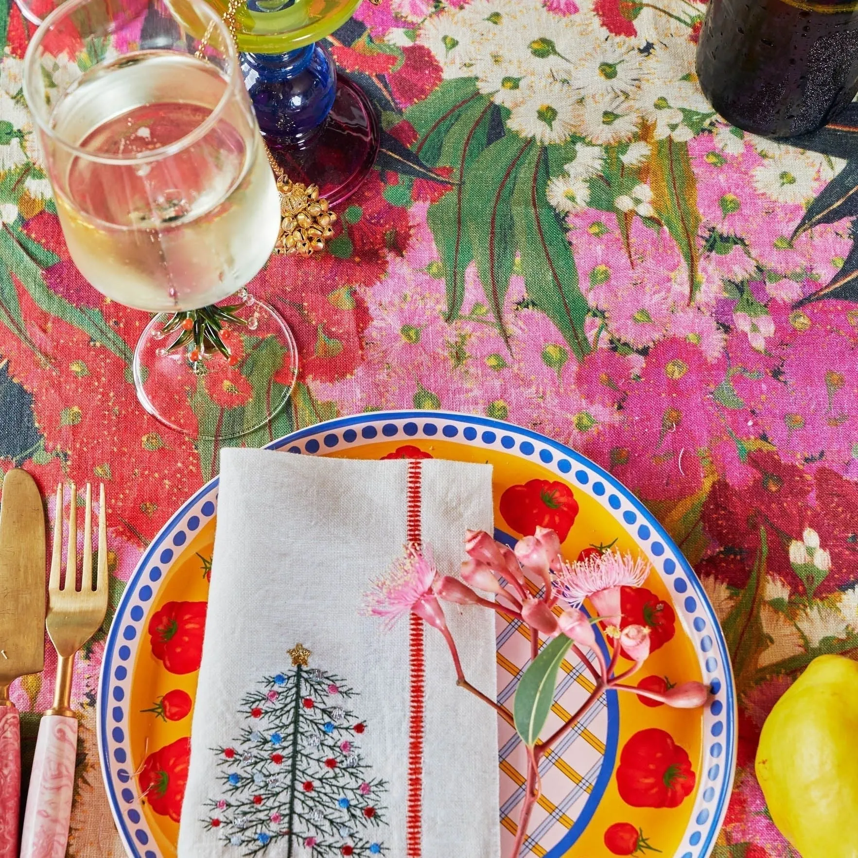 Bush Christmas Linen Tablecloth