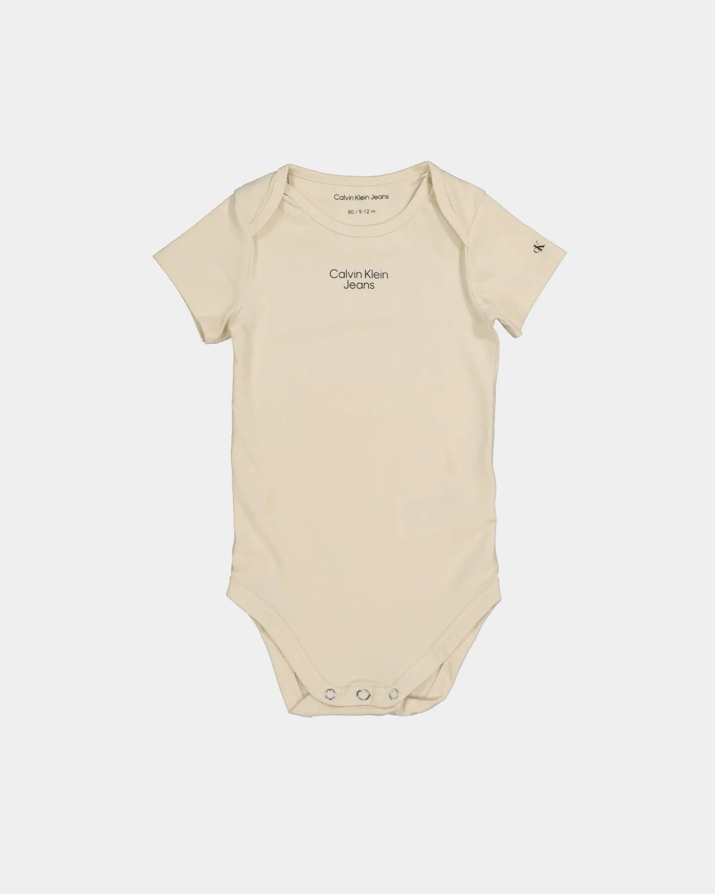 Calvin Klein Infants' Stacked Logo Bodysuit Set 2 Pack Aqua