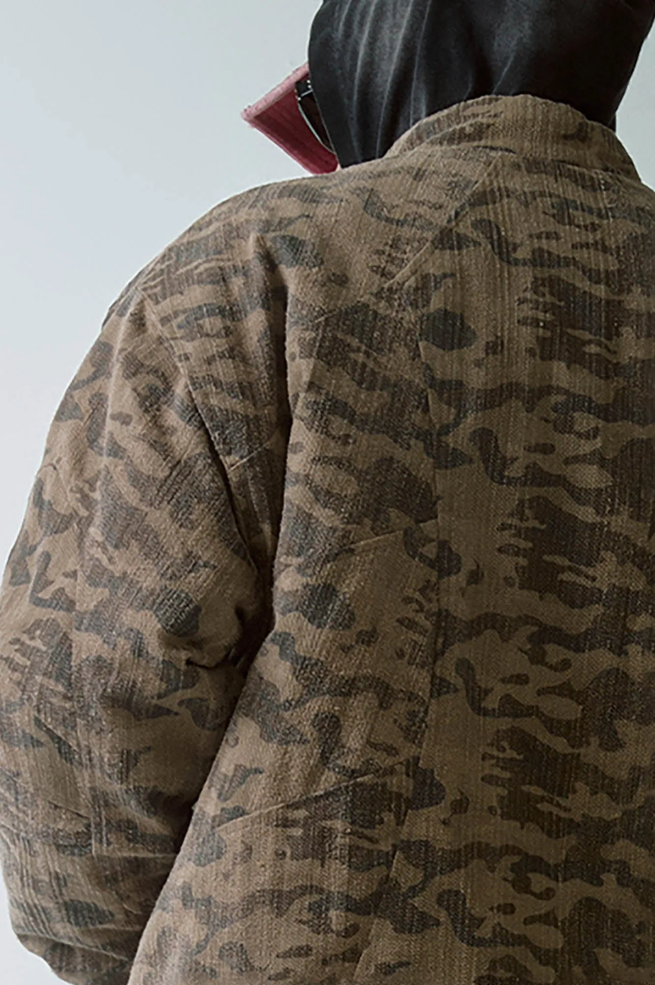 Camo Stand-Collar Padded Jacket