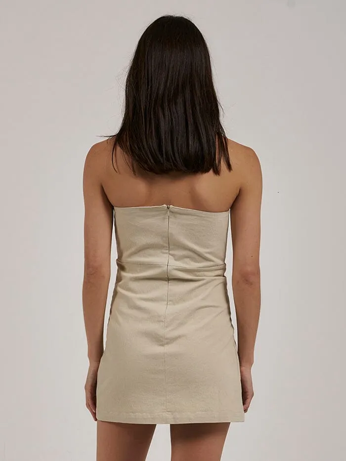 Carey Strapless Mini Dress - Oatmeal