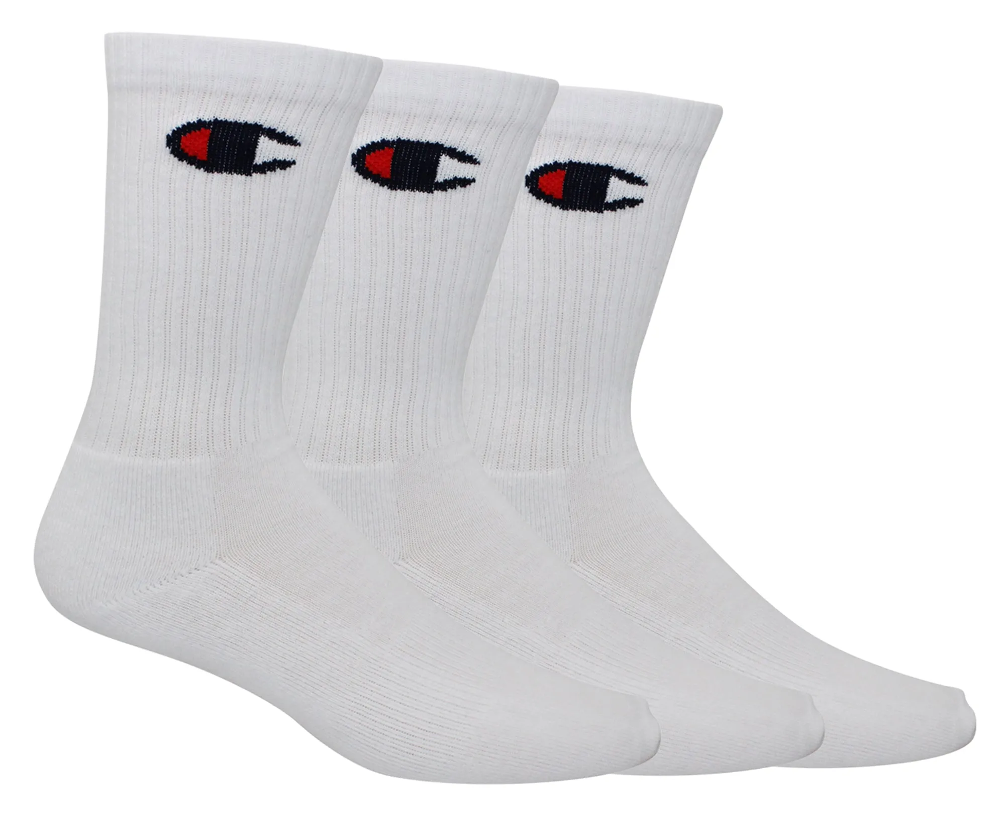 Champion LIFE Men's 3-Pack Athletic Life-C Logo Embroidered Crew Socks