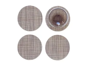 Chilewich Mini Basketweave Coasters Set of 4 - Linen