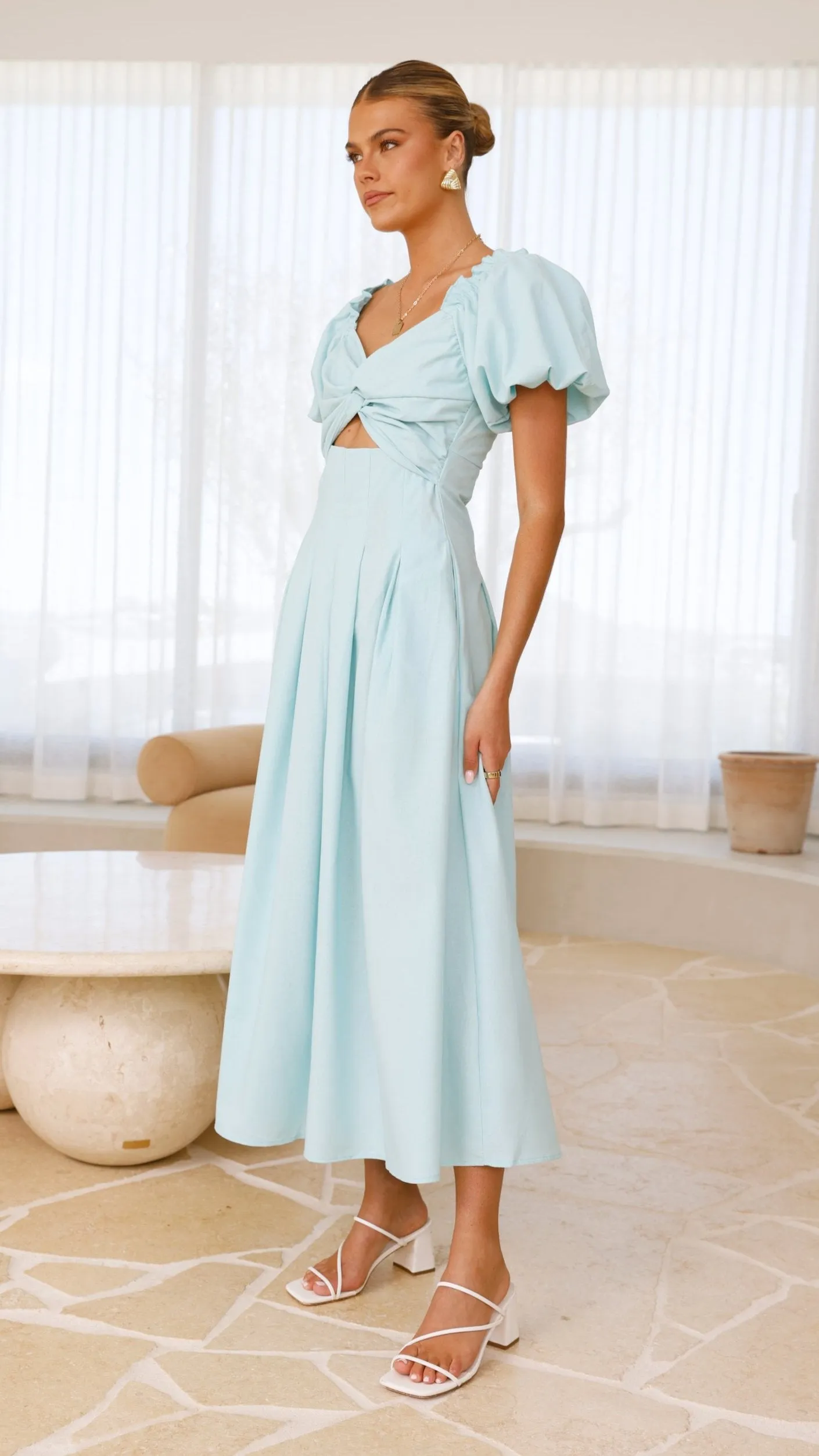 Christina Maxi Dress - Aqua