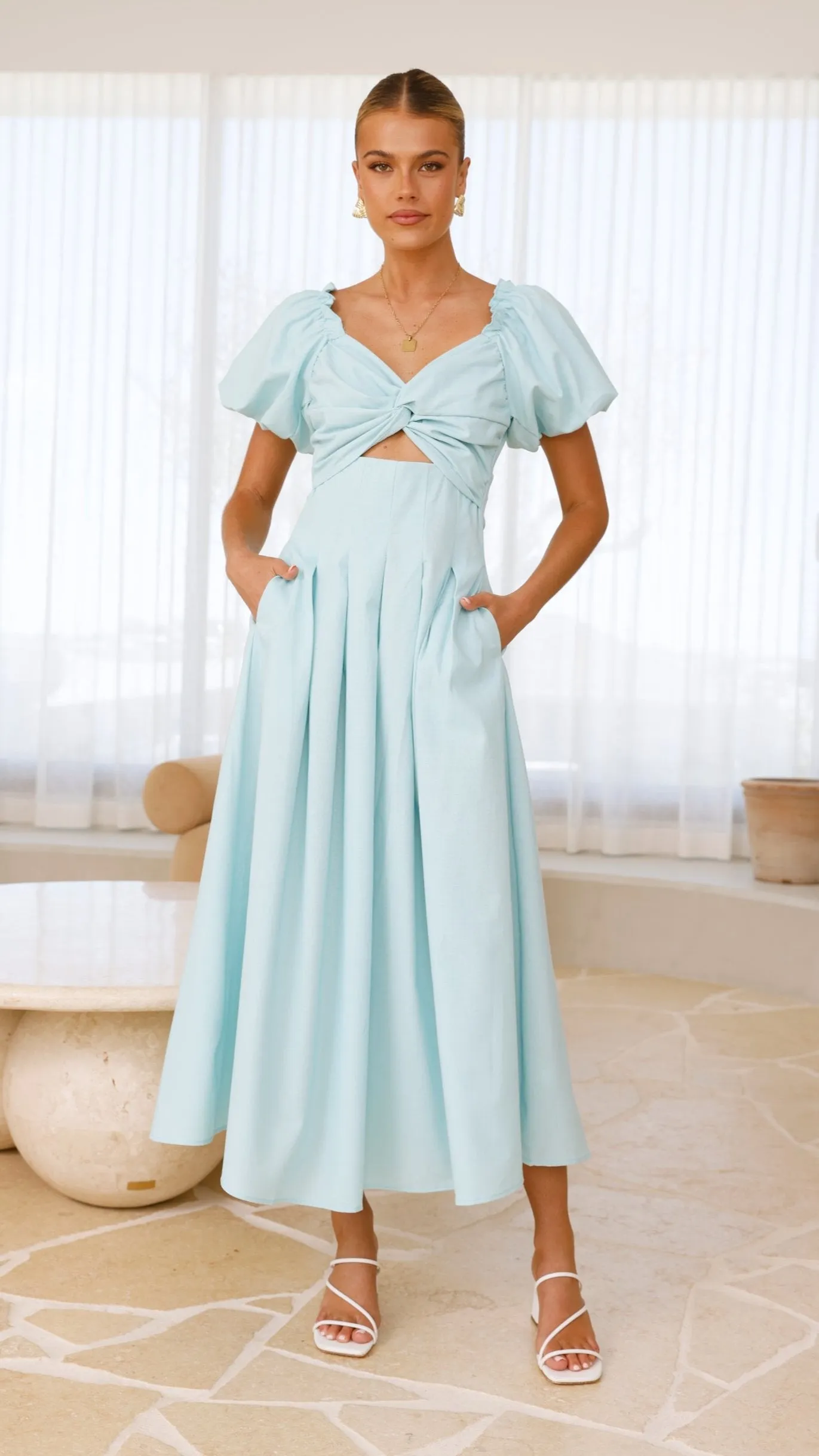 Christina Maxi Dress - Aqua