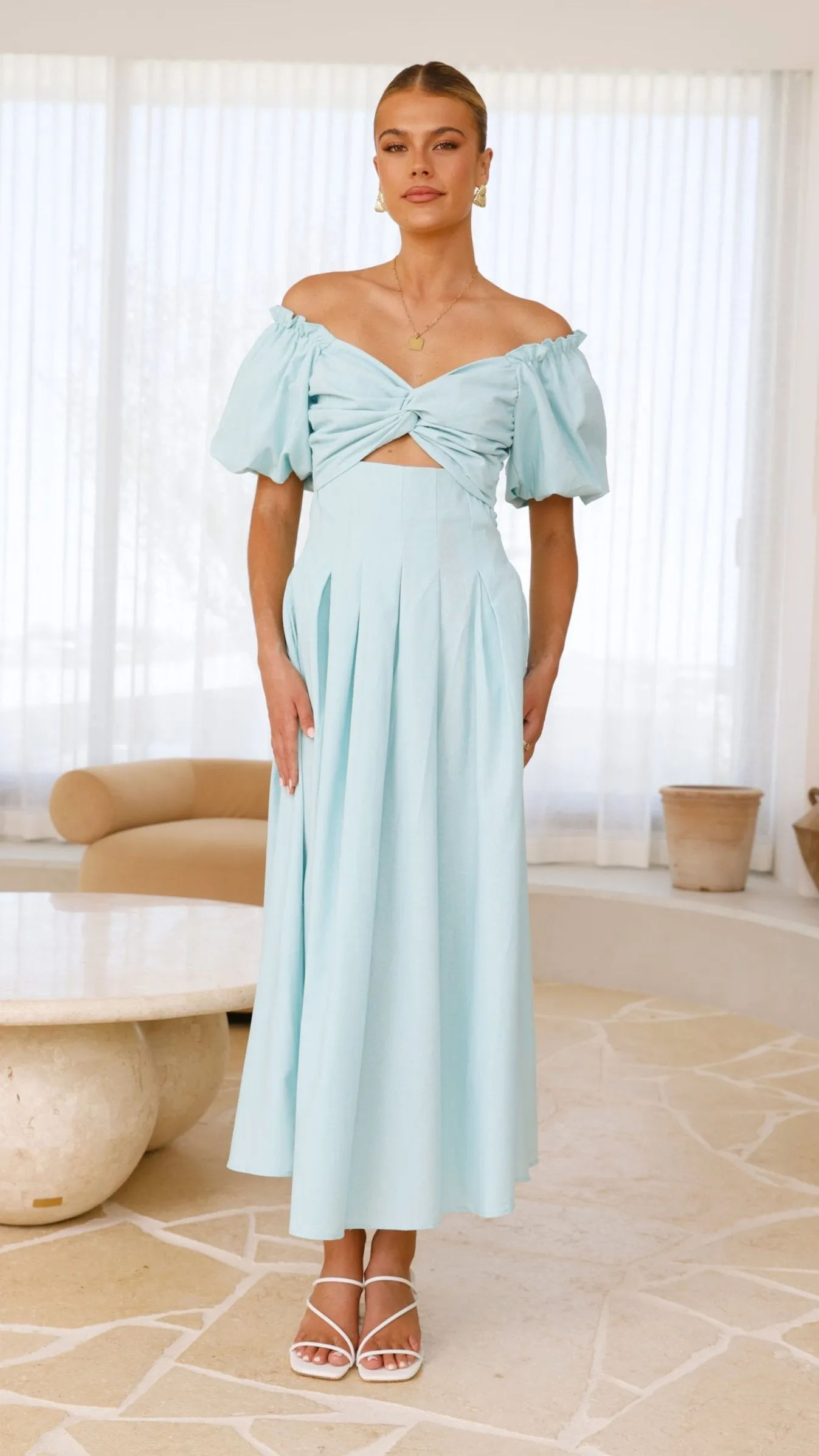 Christina Maxi Dress - Aqua