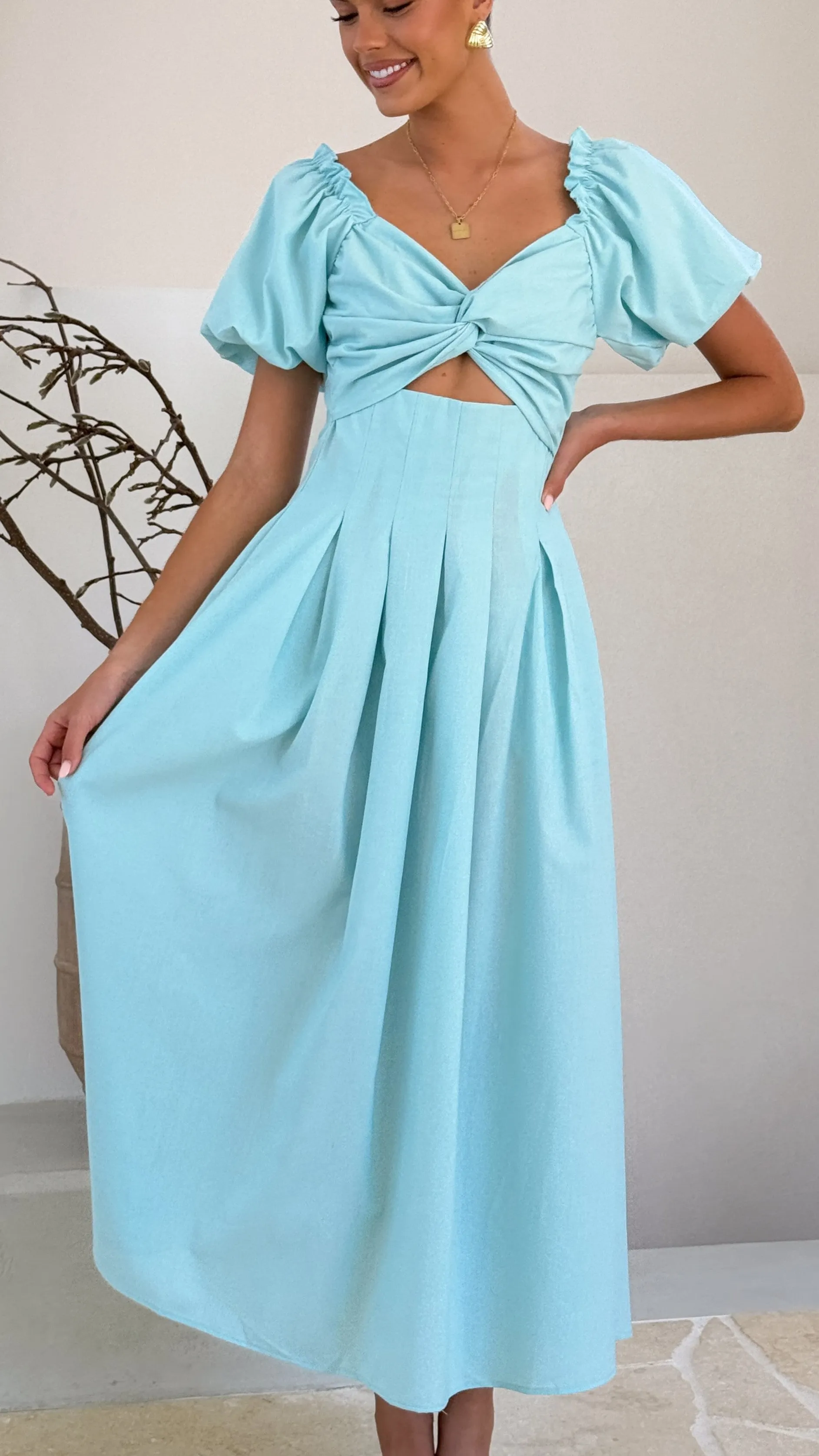 Christina Maxi Dress - Aqua