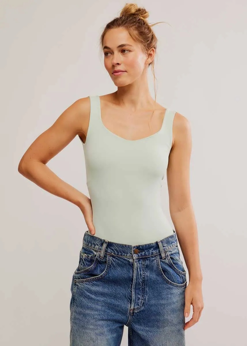 Clean Lines Bodysuit - Pale Aqua