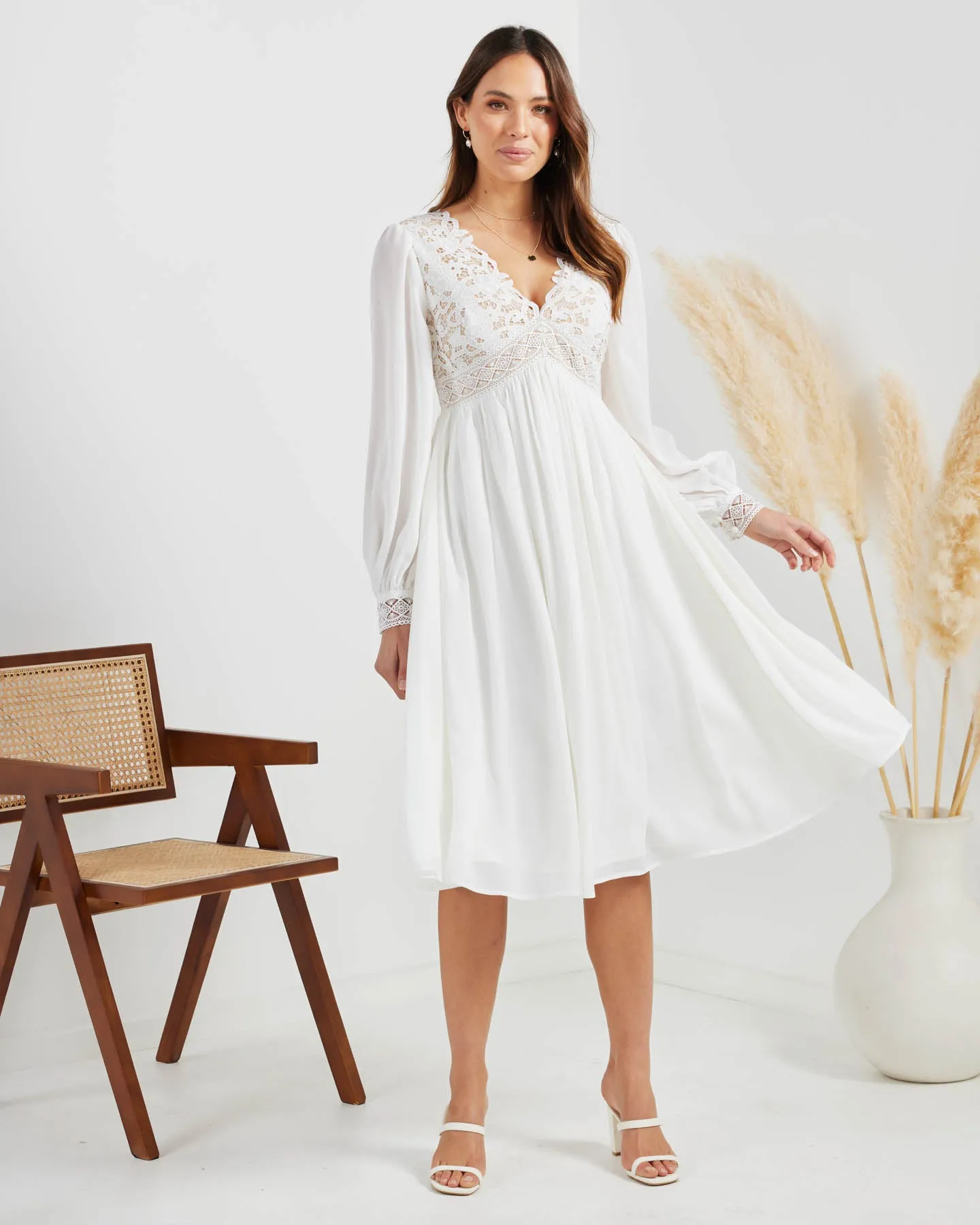 Colada Dress-White