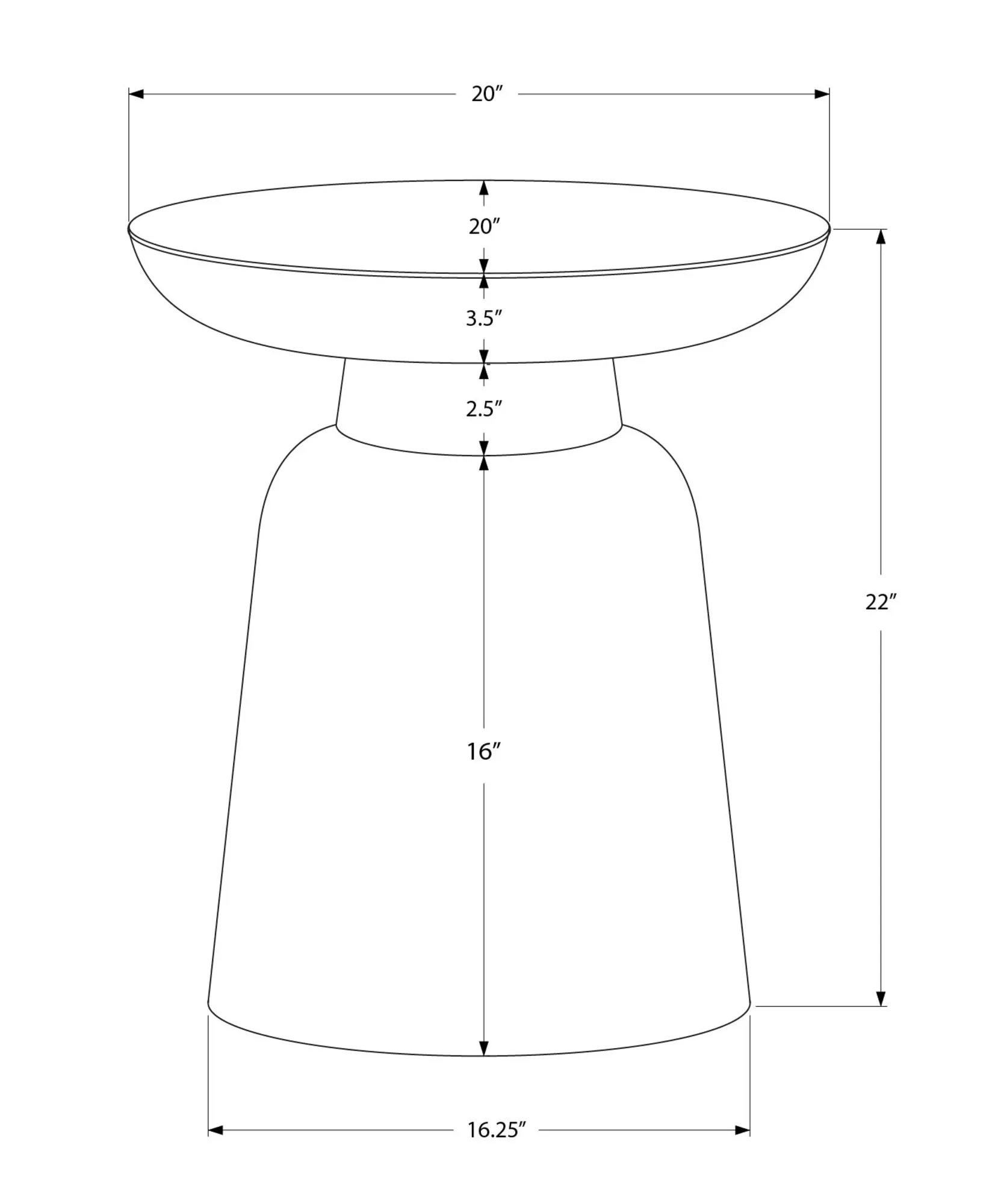 Contemporary Chrome Metal Accent Table for Living Room or Bedroom