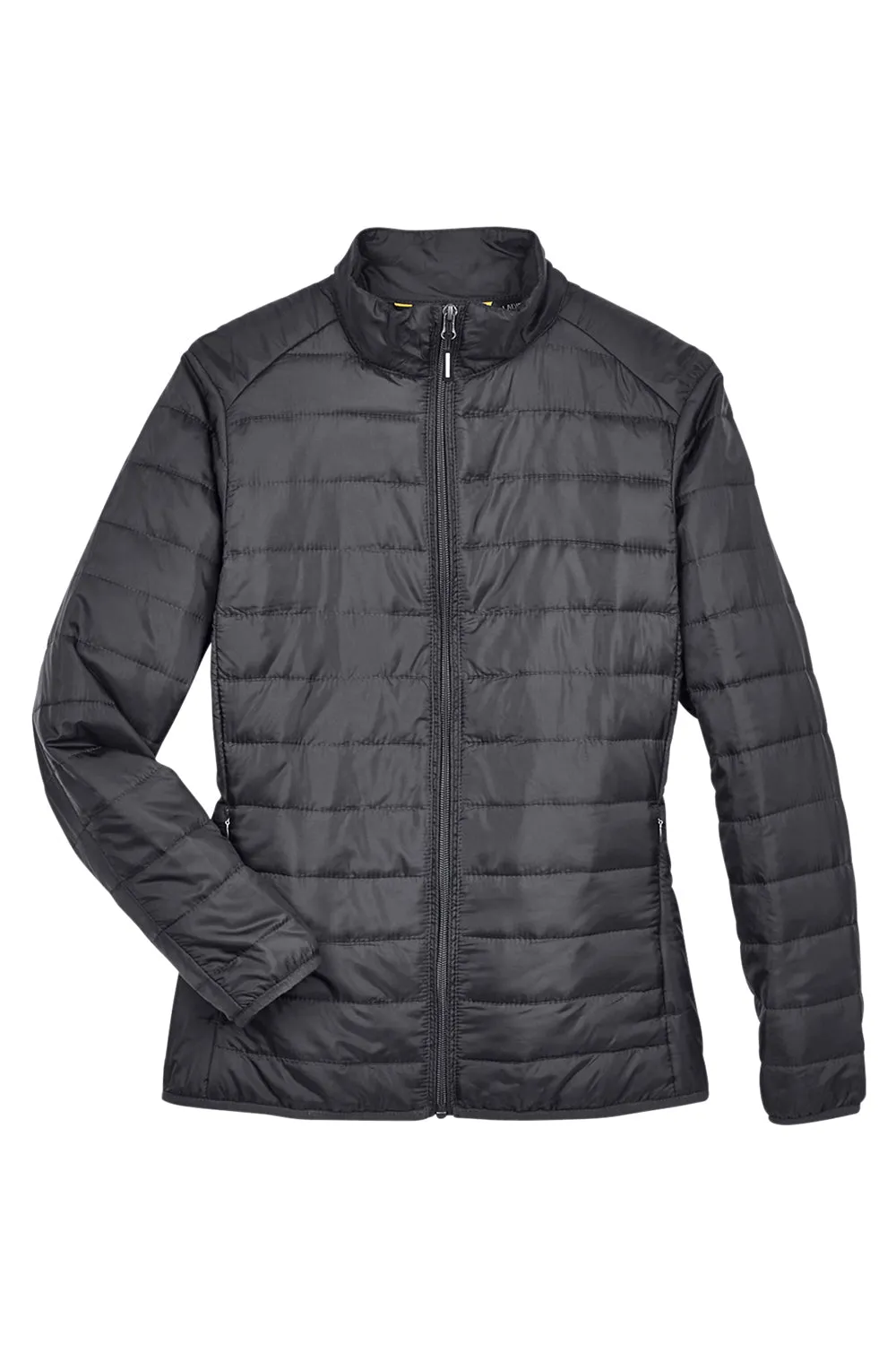 Core 365 Womens Prevail Packable Puffer Water Resistant Full Zip Jacket - Carbon Grey