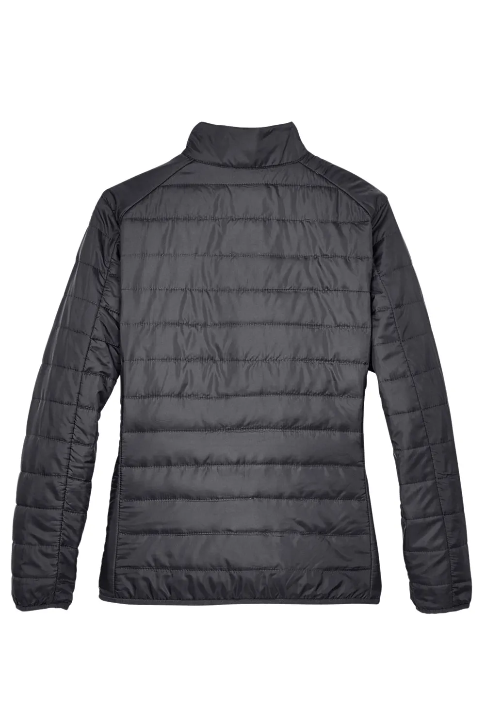 Core 365 Womens Prevail Packable Puffer Water Resistant Full Zip Jacket - Carbon Grey