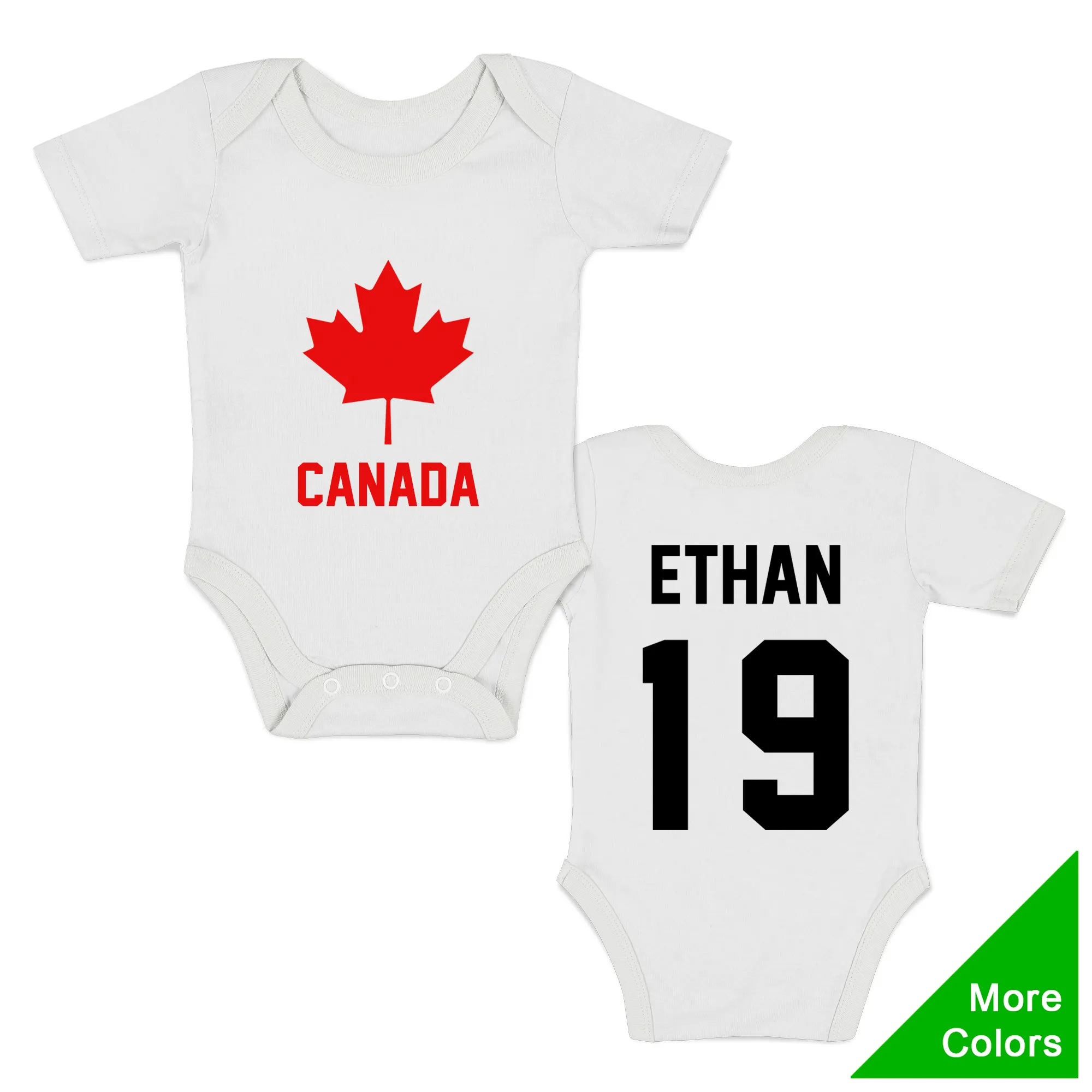 [Custom] Endanzoo Organic Baby Bodysuit I Team Canada Olympic