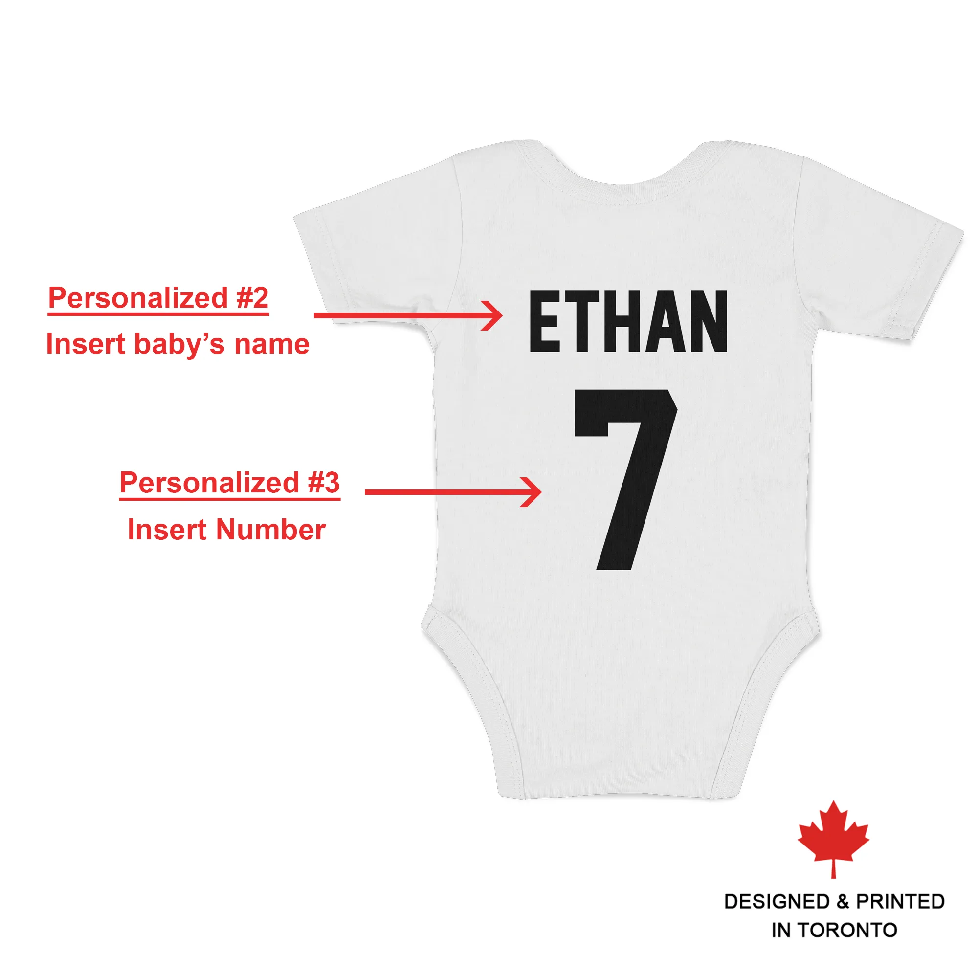 [Custom] Endanzoo Organic Baby Bodysuit Short Sleeve I Basketball Team I Back & Front