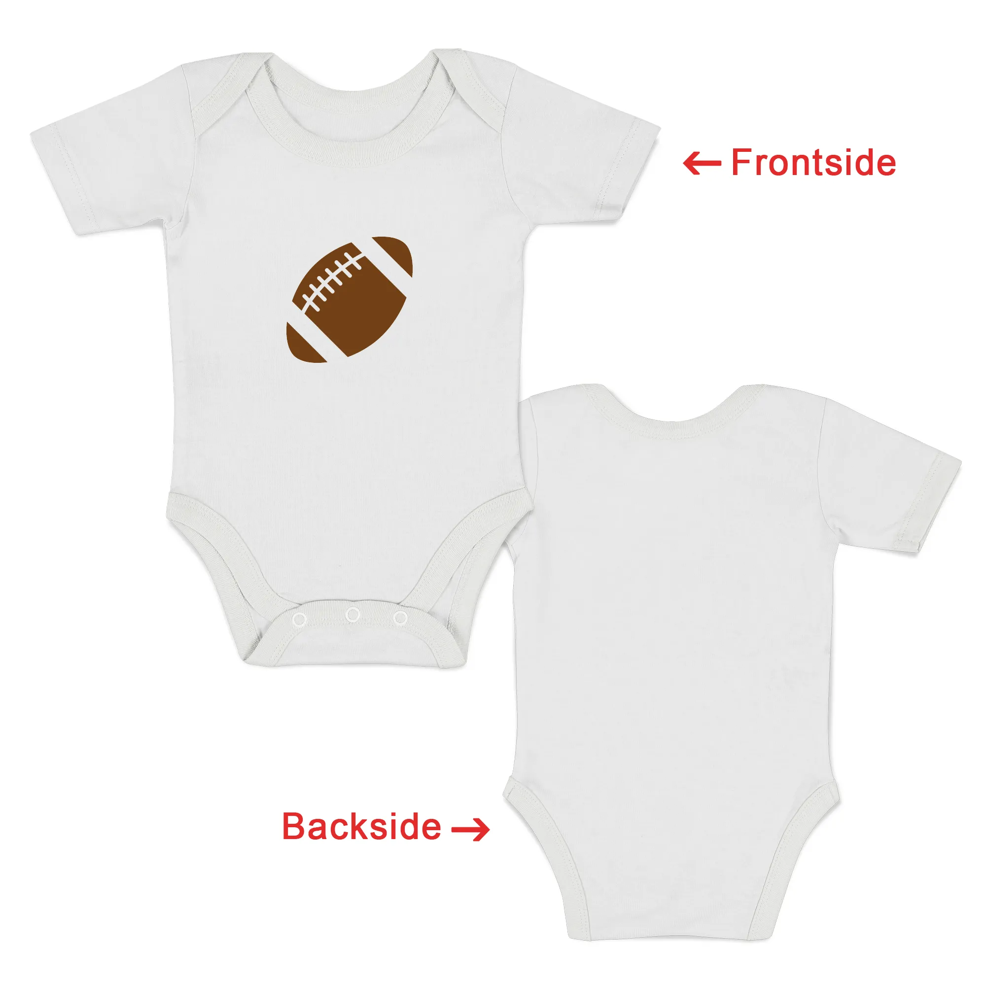 [Custom] Endanzoo Organic Baby Bodysuit Short Sleeve I Football Team I Front & Back