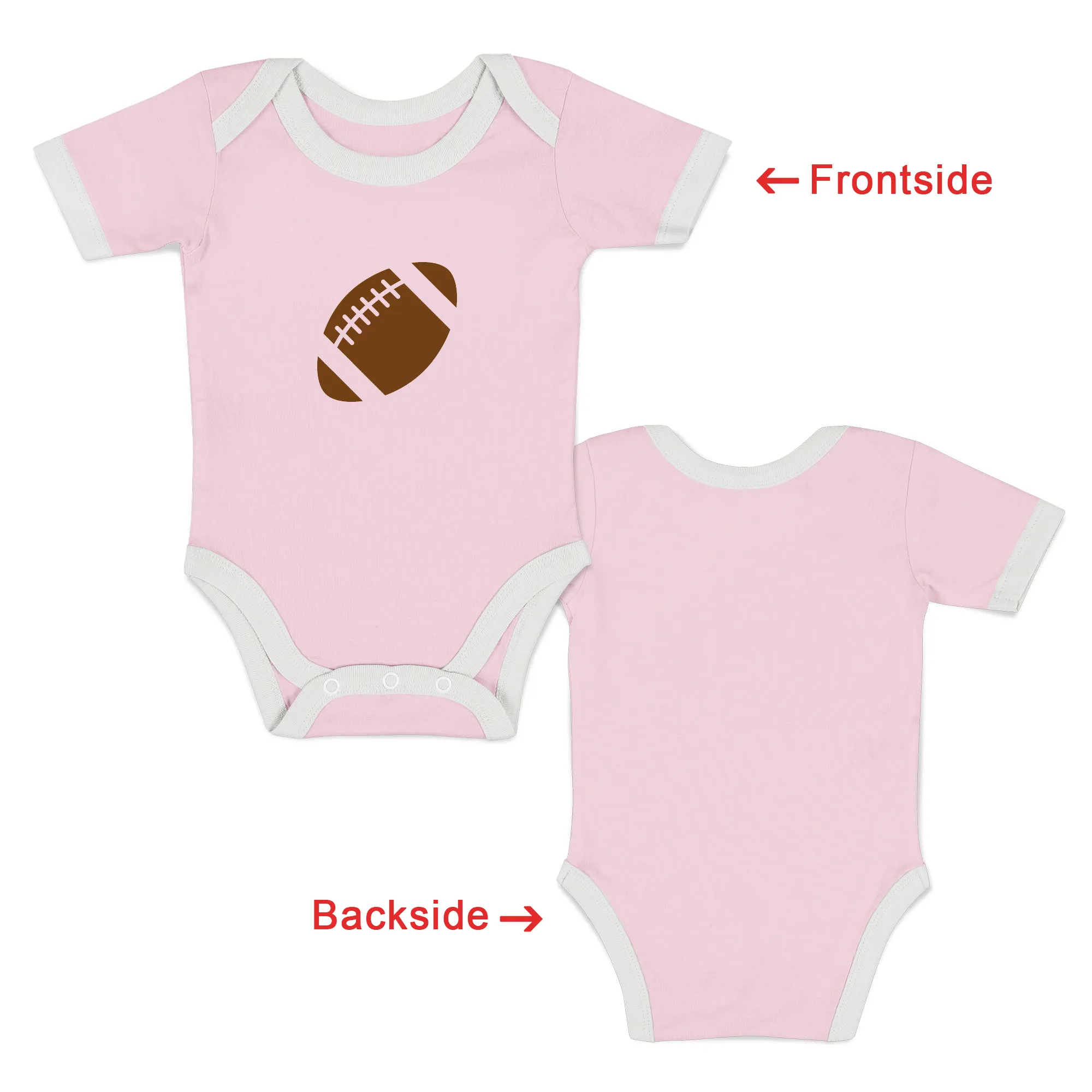 [Custom] Endanzoo Organic Baby Bodysuit Short Sleeve I Football Team I Front & Back