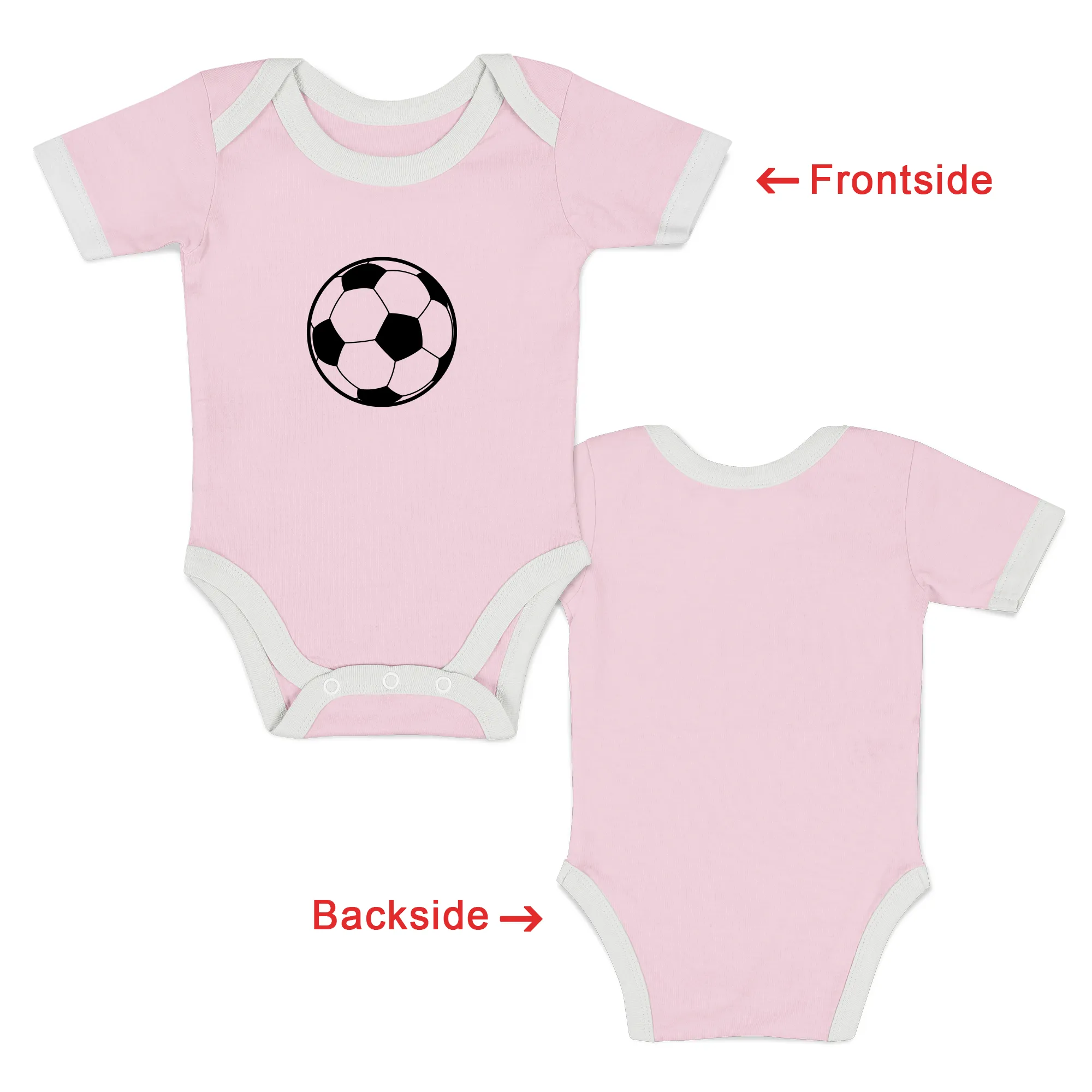 [Custom] Endanzoo Organic Baby Bodysuit Short Sleeve I Soccer Team I Front & Back