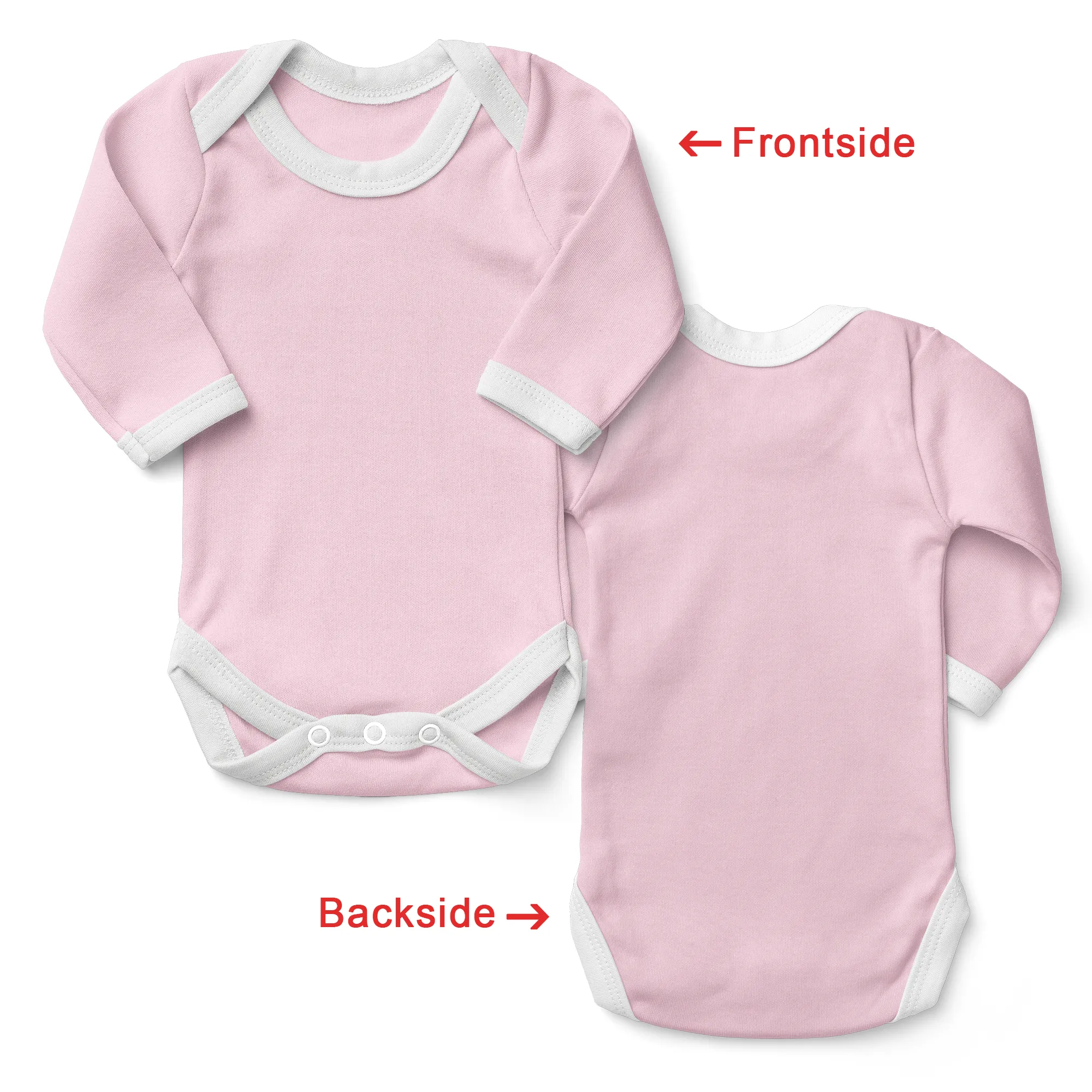 [Custom TEXT] Endanzoo Organic Baby Bodysuit Long Sleeve I Sports Team I Front & Back