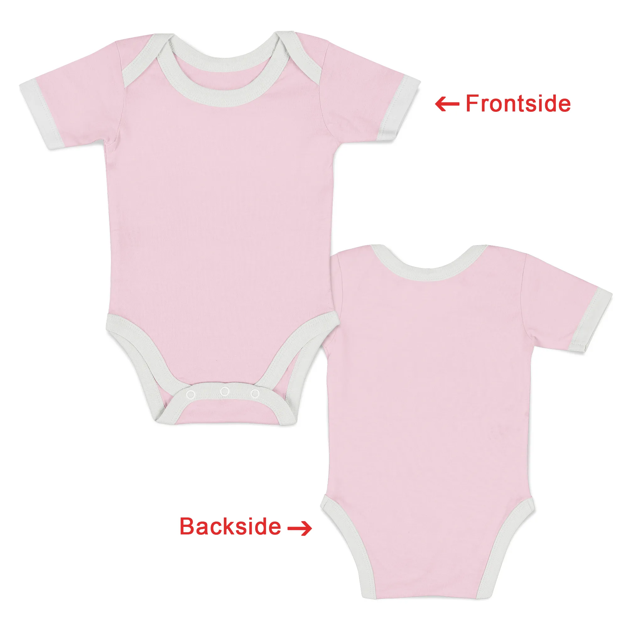 [Custom TEXT] Endanzoo Organic Baby Bodysuit Short Sleeve I Sports Team I Front & Back