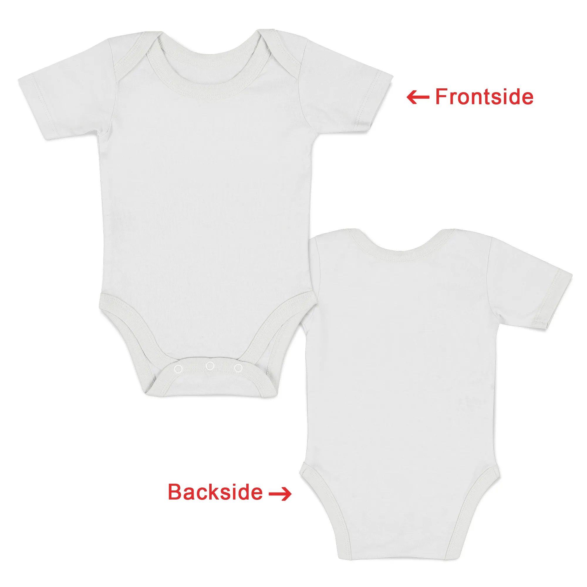 [Custom TEXT] Endanzoo Organic Baby Bodysuit Short Sleeve I Sports Team I Front & Back