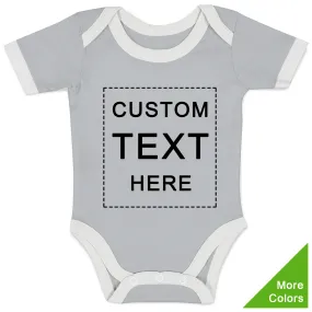 [Custom Text]  Endanzoo Organic Baby Bodysuit Short Sleeves