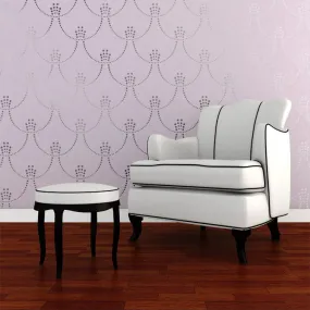 Deco Pearls Damask Wall Stencil