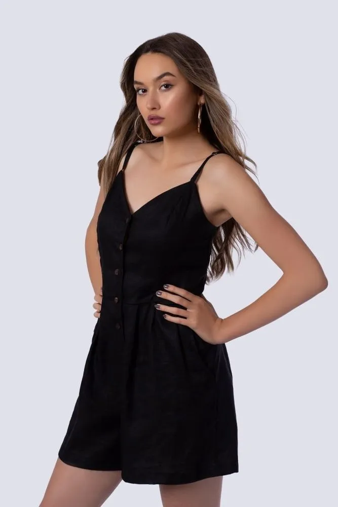 Delphine Romper | Black